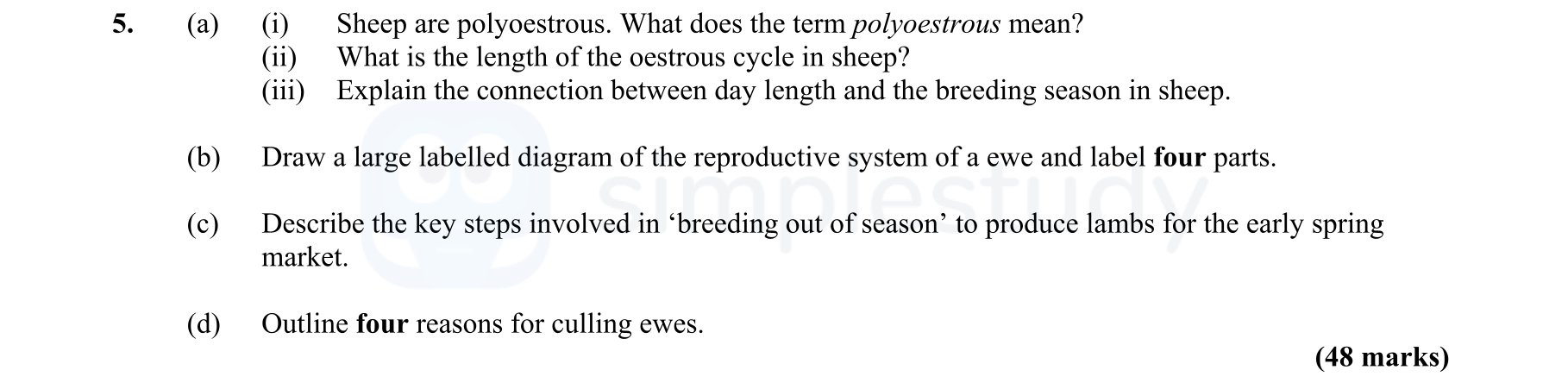 Sheep-are-polyestrous-Leaving Cert Agricultural Science-Question 5-2015.png