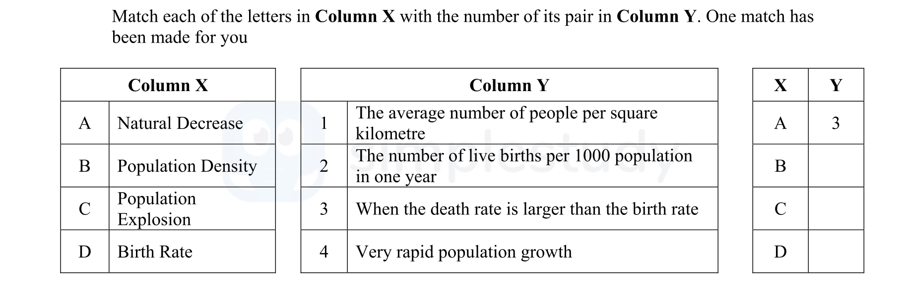 Match-each-of-the-letters-in-Column-X-with-the-number-of-its-pair-in-Column-Y-Junior Cycle Geography-Question Question 1-2008.png