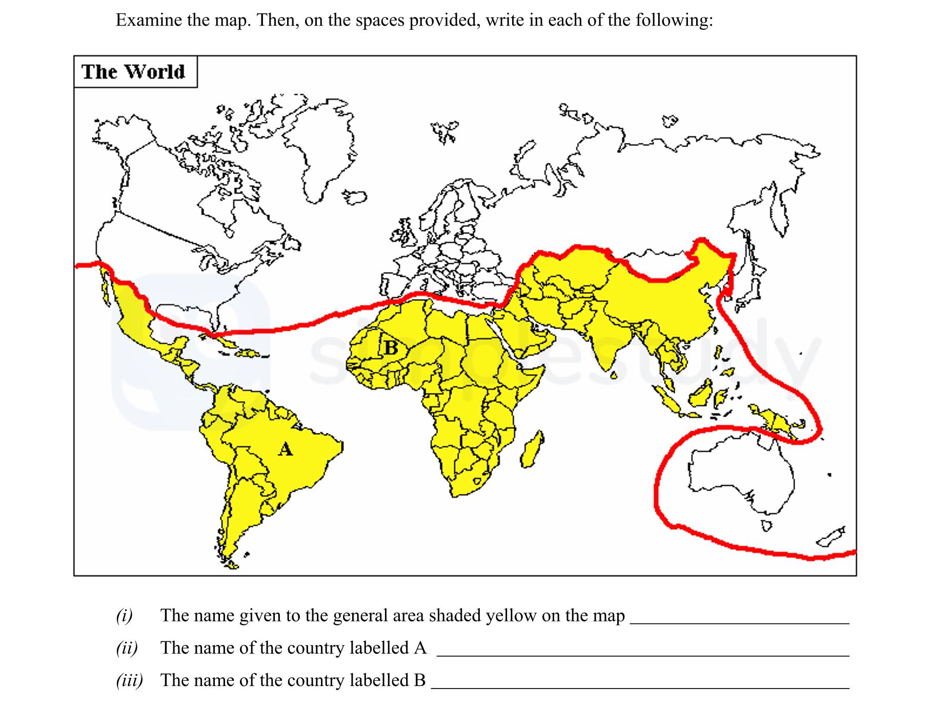Examine-the-map-Junior Cycle Geography-Question Question 1-2007.png