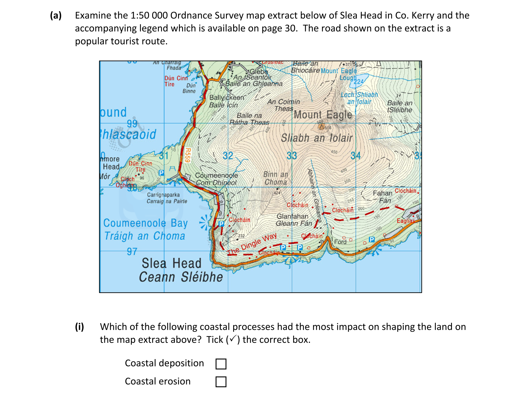 Examine-the-1:50-000-Ordnance-Survey-map-extract-below-of-Slea-Head-in-Co-Junior Cycle Geography-Question a(i)-2024.png
