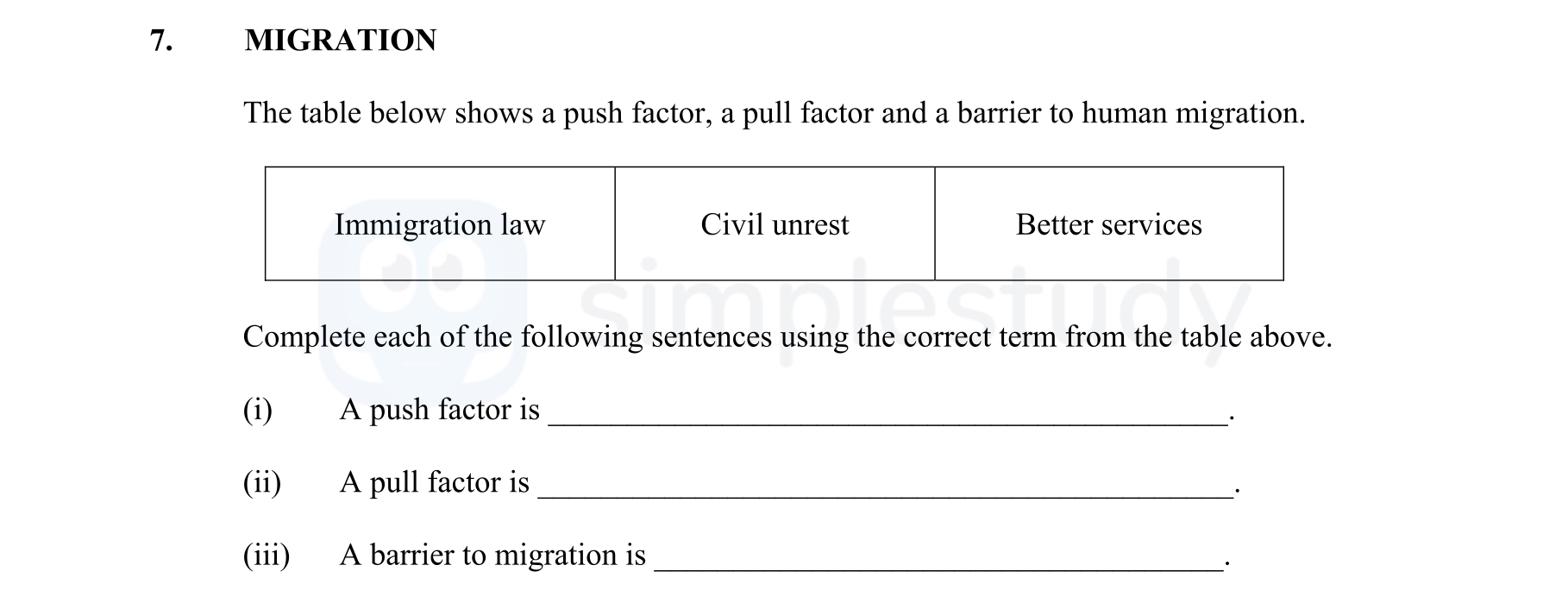 MIGRATION--The-table-below-shows-a-push-factor,-a-pull-factor-and-a-barrier-to-human-migration-Junior Cycle Geography-Question 7-2015.png
