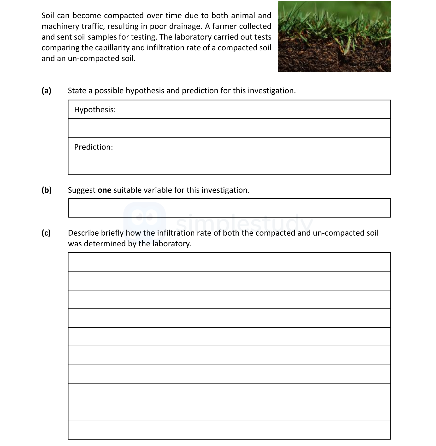 Soil-can-become-compacted-over-time-due-to-both-animal-and-machinery-traffic,-resulting-in-poor-drainage-Leaving Cert Agricultural Science-Question Question 1-2021.png