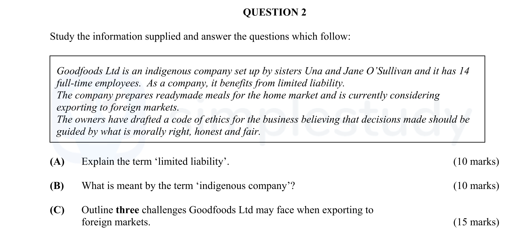 Goodfoods-Ltd-is-an-indigenous-company-set-up-by-sisters-Una-and-Jane-O’Sullivan-and-it-has-14-full-time-employees-Leaving Cert Business-Question 2-2007.png