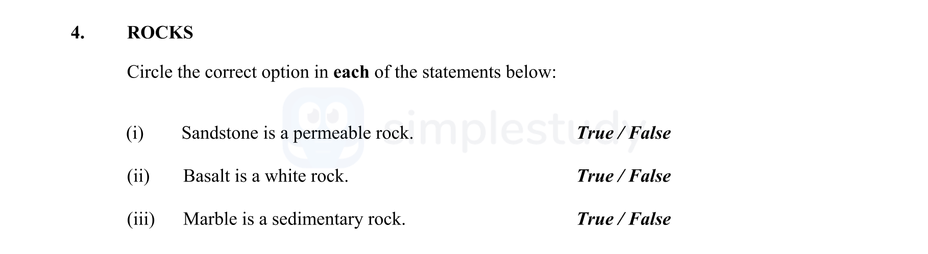 ROCKS--Circle-the-correct-option-in-each-of-the-statements-below:--(i)-Sandstone-is-a-permeable-rock-Junior Cycle Geography-Question 4-2011.png