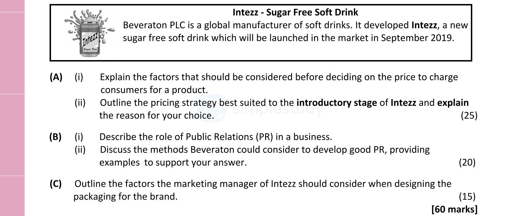 Beveraton-PLC-is-a-global-manufacturer-of-soft-drinks-Leaving Cert Business-Question 7-2019.png