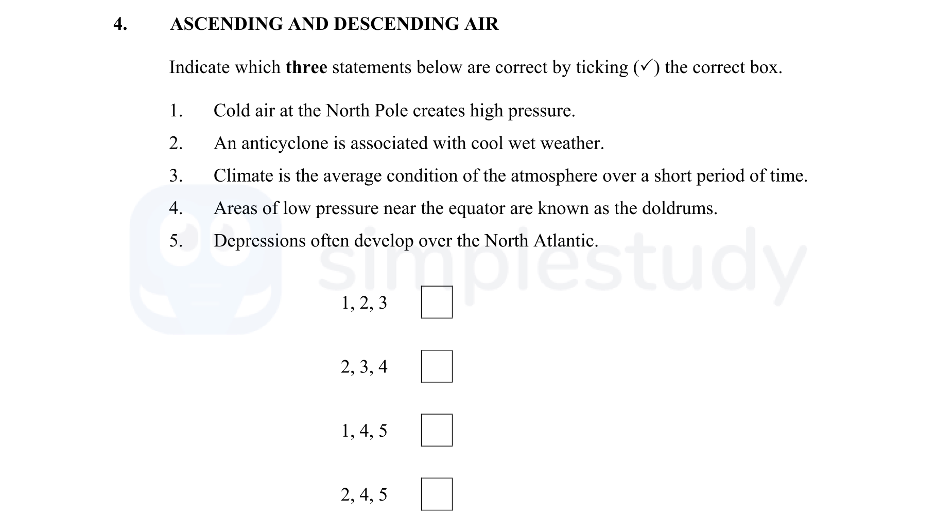 ASCENDING-AND-DESCENDING-AIR--Indicate-which-three-statements-below-are-correct-by-ticking-(✓)-the-correct-box-Junior Cycle Geography-Question 4-2014.png