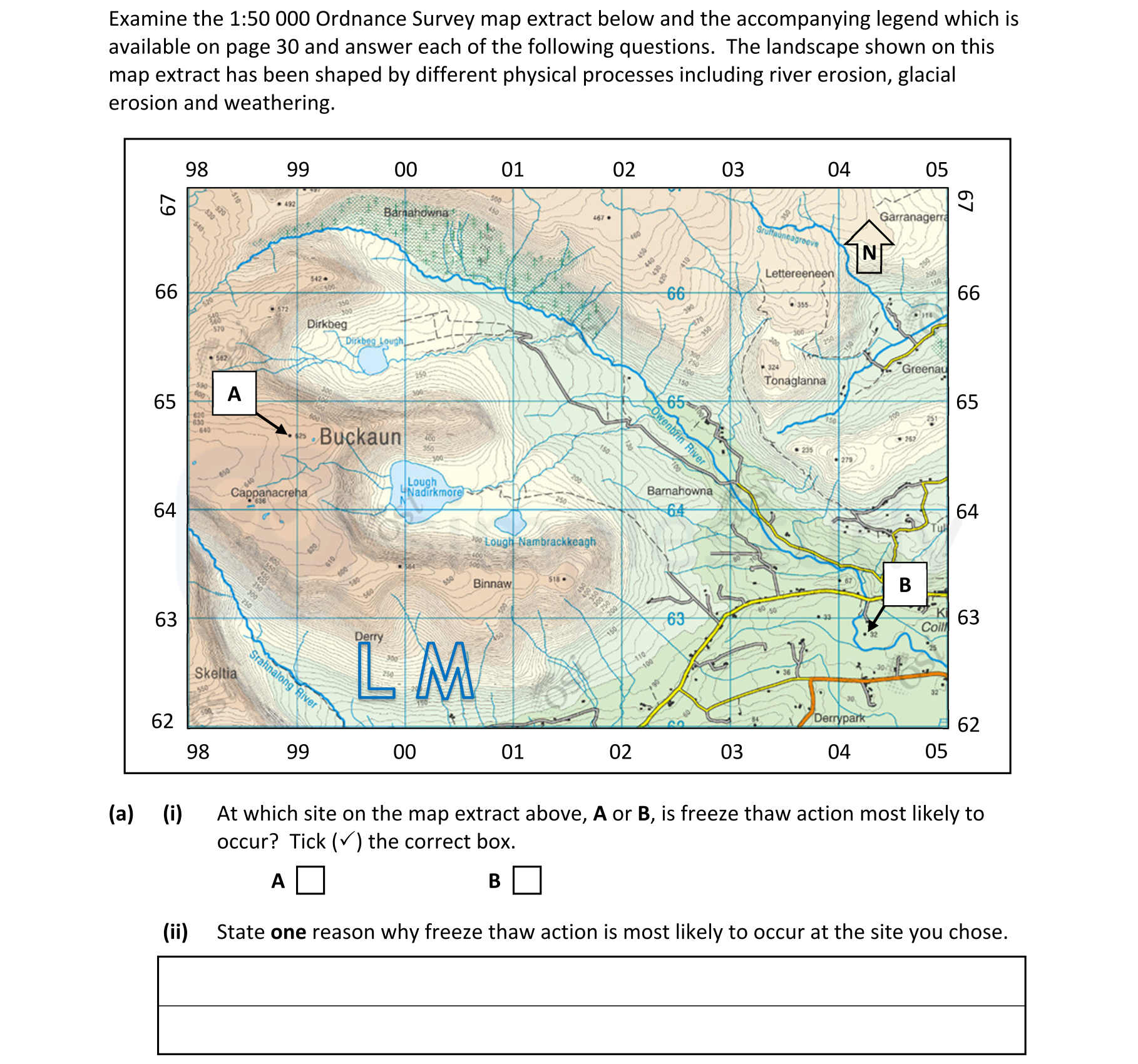 Examine-the-1:50-000-Ordnance-Survey-map-extract-below-and-the-accompanying-legend-which-is-available-on-page-30-and-answer-each-of-the-following-questions-Junior Cycle Geography-Question a-2021.png