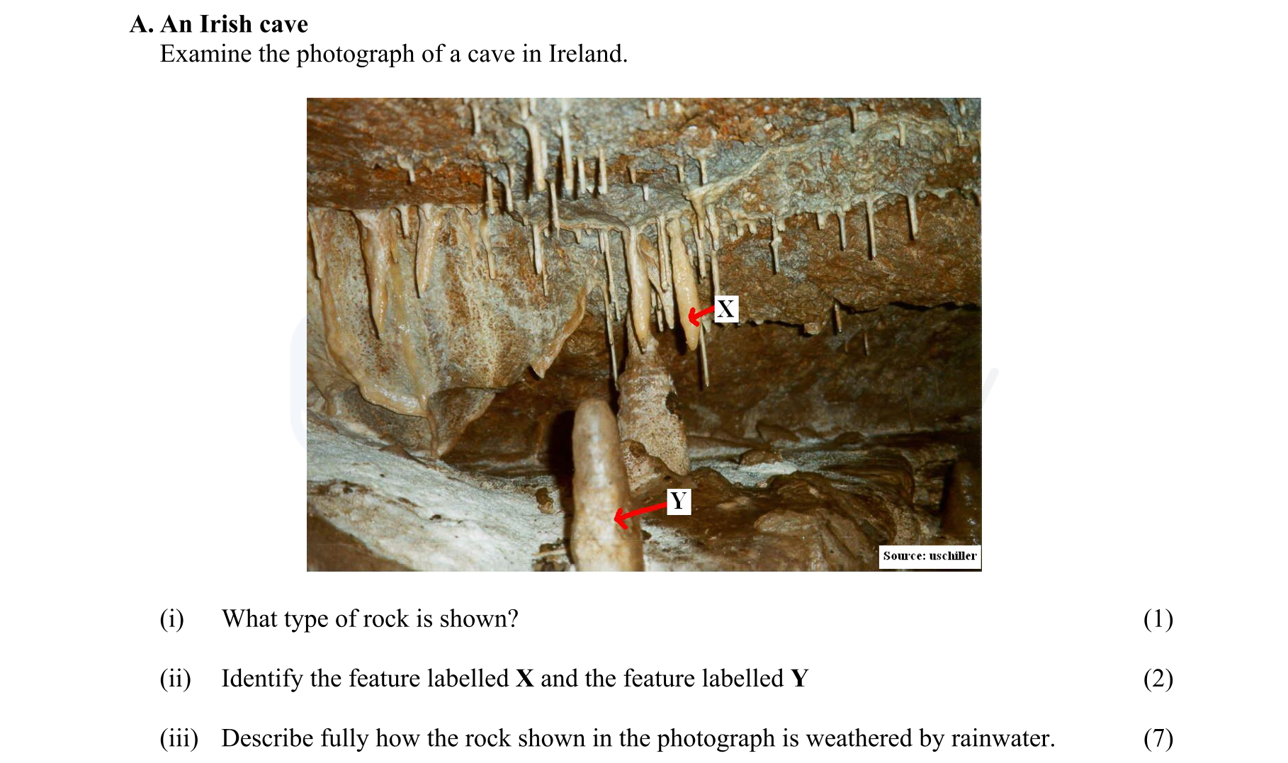Examine-the-photograph-of-a-cave-in-Ireland-Junior Cycle Geography-Question A-2008.png