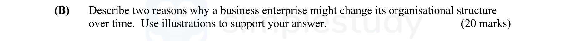 Describe-two-reasons-why-a-business-enterprise-might-change-its-organisational-structure-over-time-Leaving Cert Business-Question (B)-2004.png