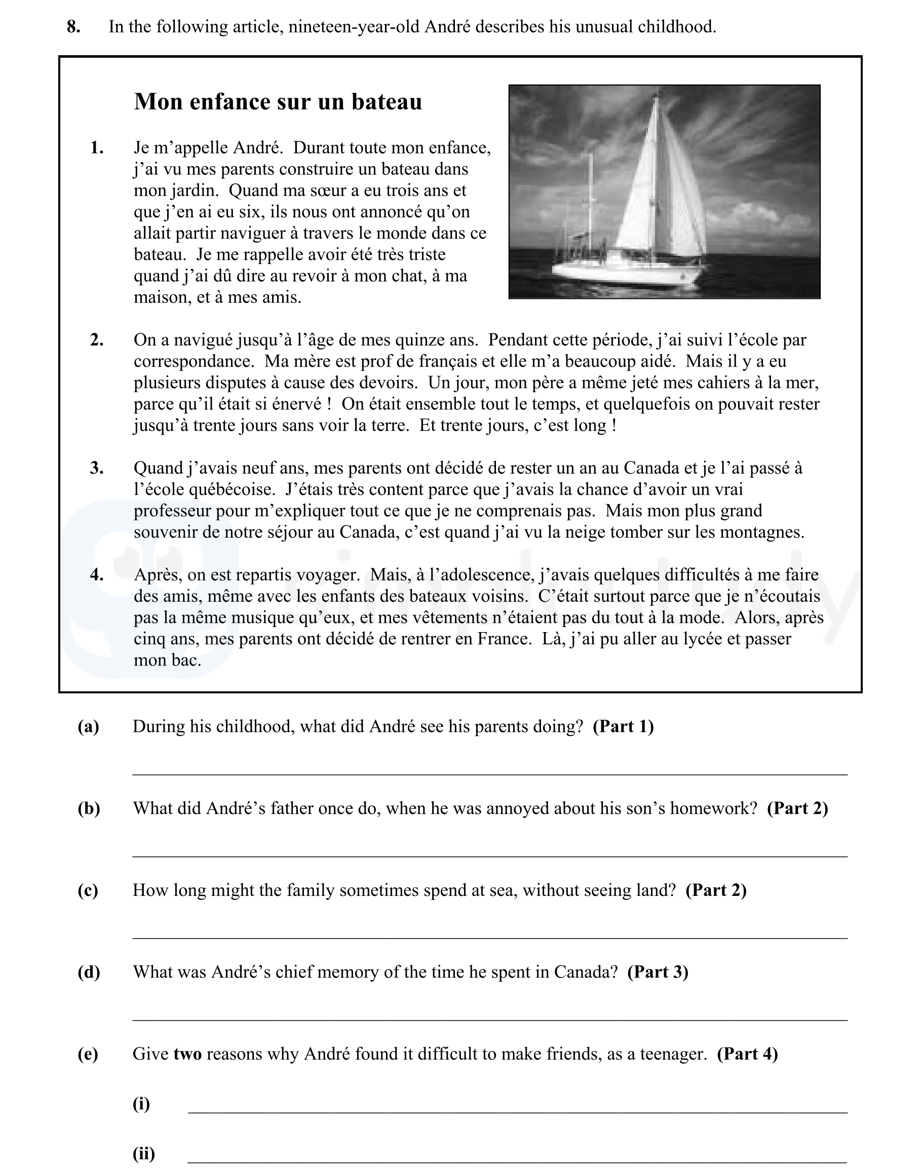 In-the-following-article,-nineteen-year-old-André-describes-his-unusual-childhood-Junior Cycle French-Question 8-2012.png