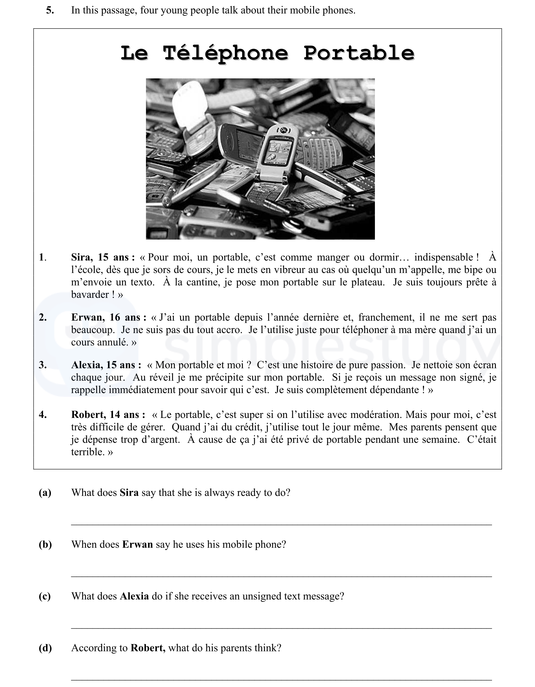 In-this-passage,-four-young-people-talk-about-their-mobile-phones-Junior Cycle French-Question 5-2008.png