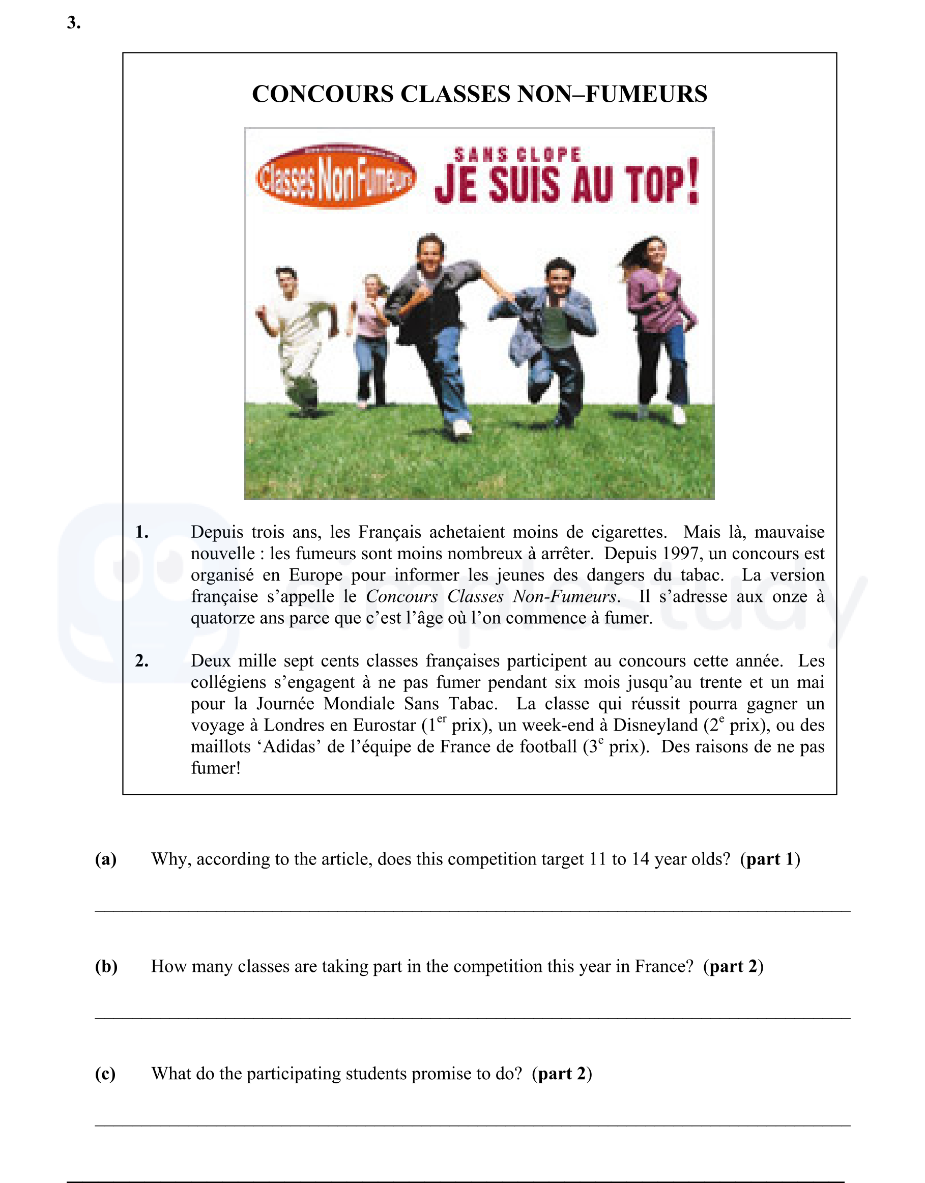 1.-Depuis-trois-ans,-les-Français-achetaient-moins-de-cigarettes-Junior Cycle French-Question 1-2007.png