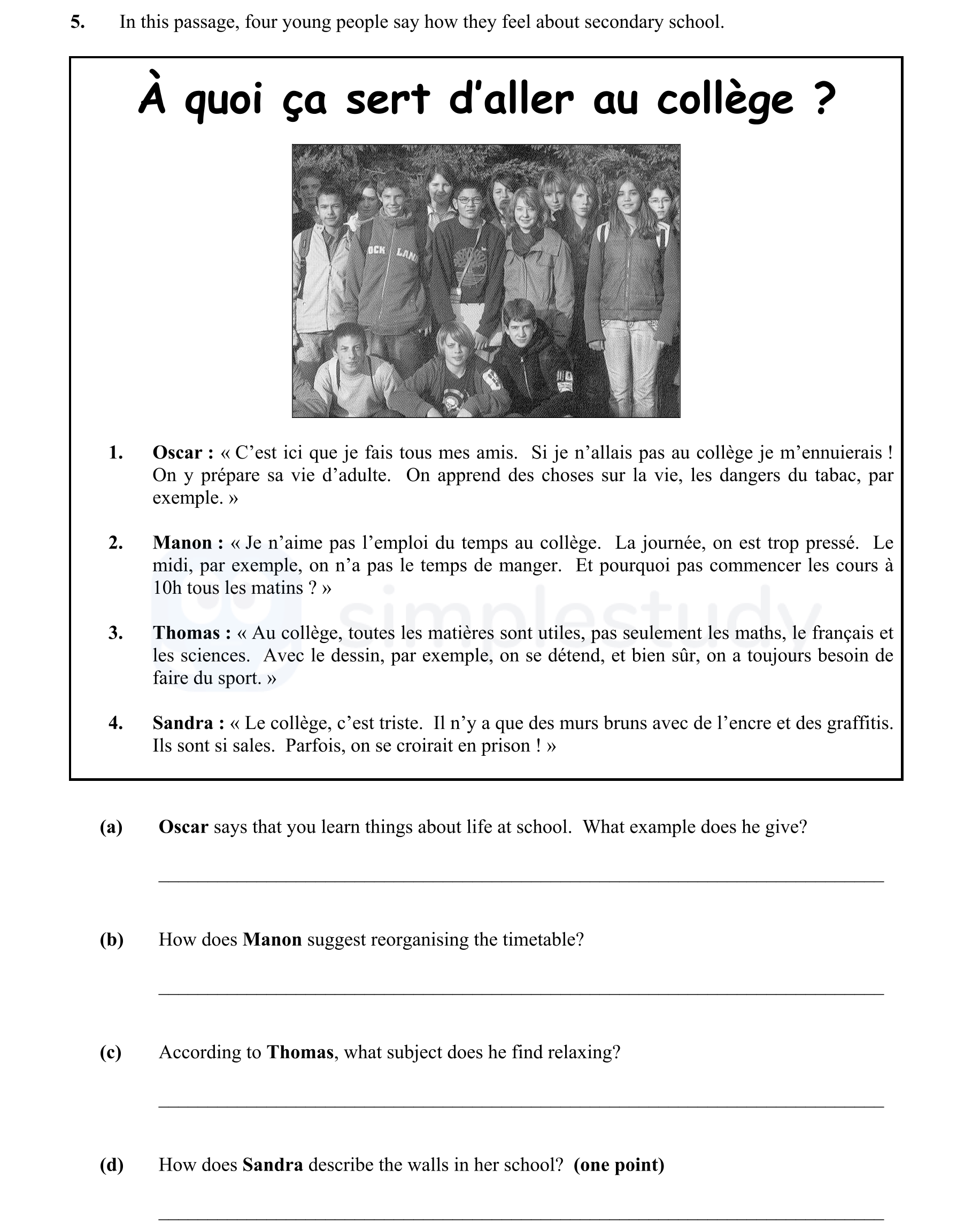 À-quoi-ça-sert-d’aller-au-collège-?--1-Junior Cycle French-Question 5-2009.png
