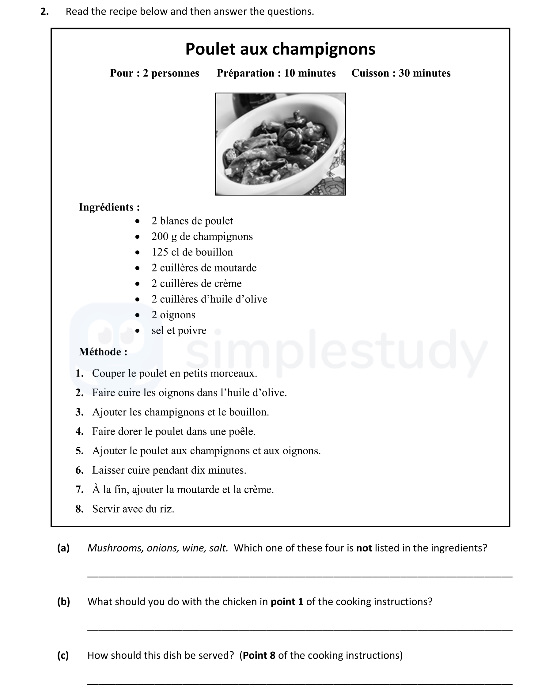 Read-the-recipe-below-and-then-answer-the-questions-Junior Cycle French-Question 2-2017.png
