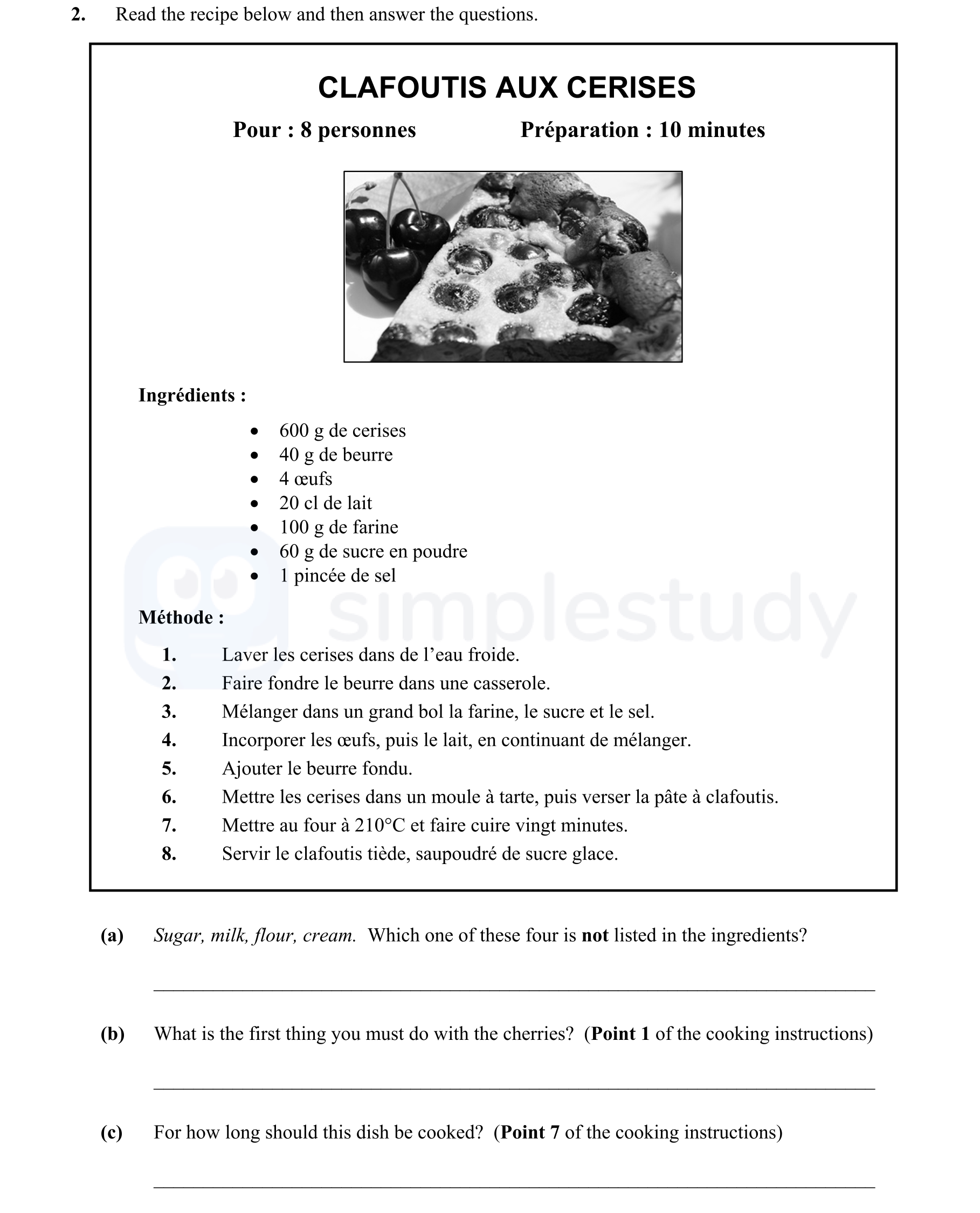 Read-the-recipe-below-and-then-answer-the-questions-Junior Cycle French-Question 2-2016.png