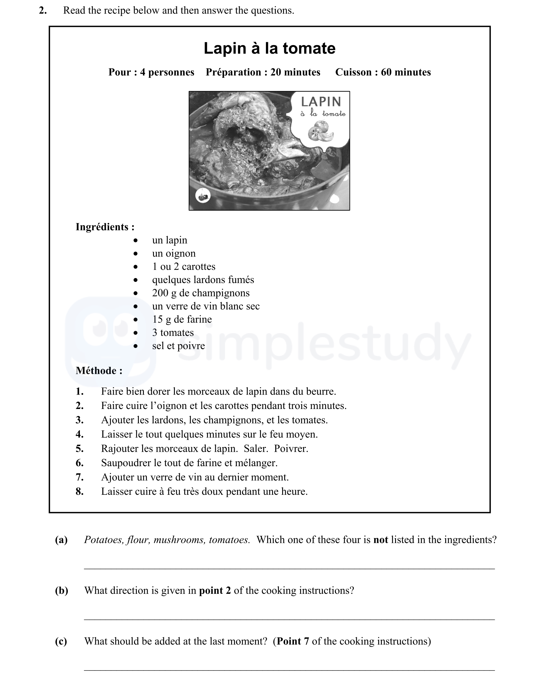 Read-the-recipe-below-and-then-answer-the-questions-Junior Cycle French-Question 2-2015.png