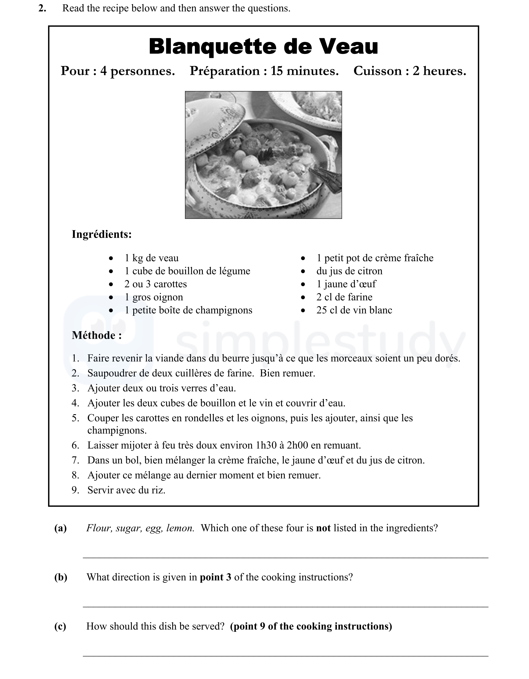 Read-the-recipe-below-and-then-answer-the-questions-Junior Cycle French-Question 2-2008.png