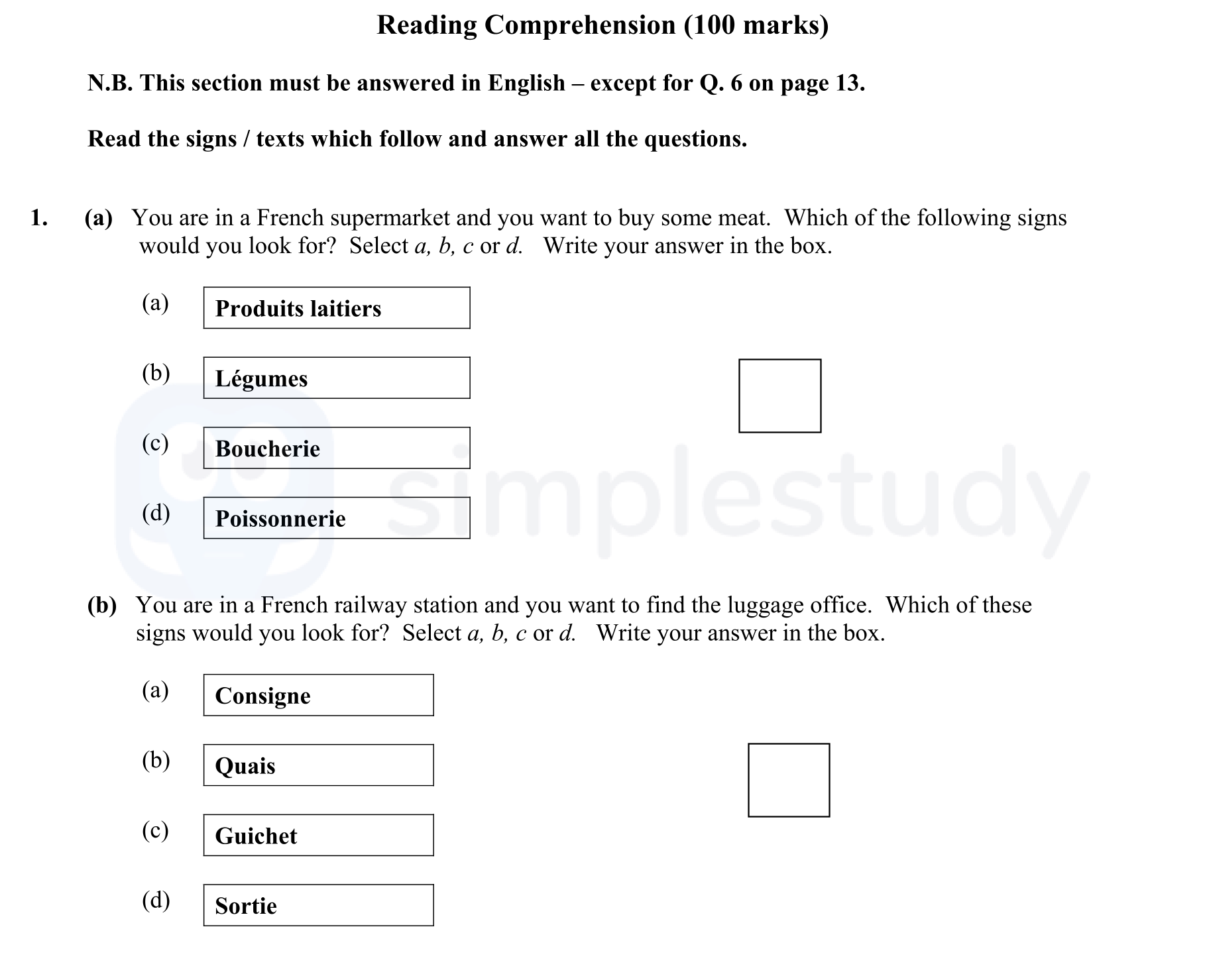 You-are-in-a-French-supermarket-and-you-want-to-buy-some-meat-Junior Cycle French-Question 1-2005.png