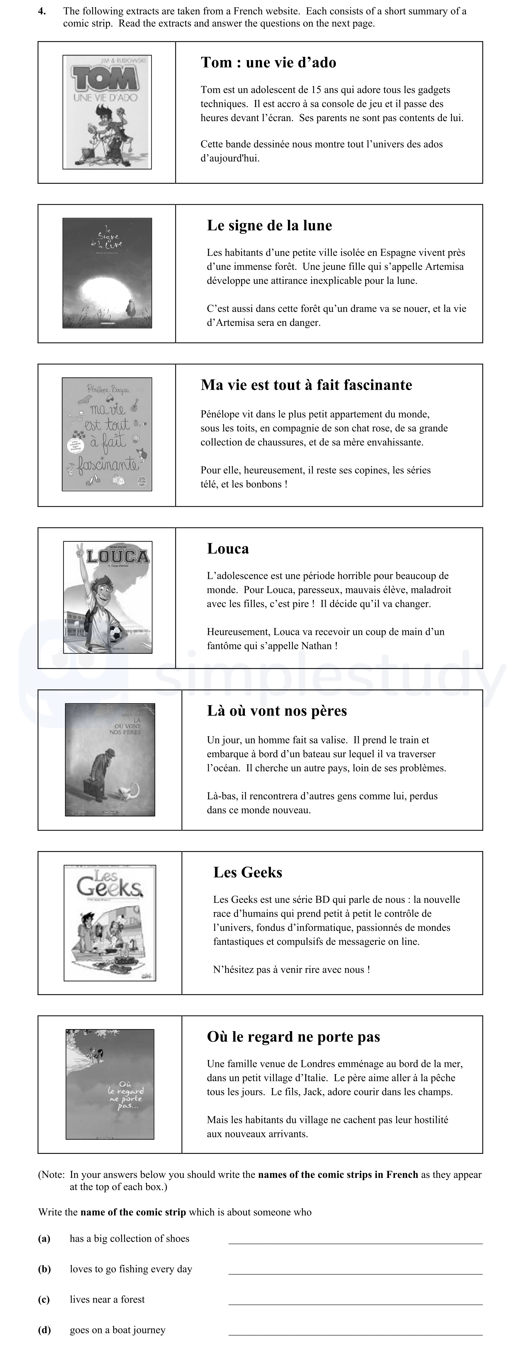 The-following-extracts-are-taken-from-a-French-website-Junior Cycle French-Question 4-2015.png