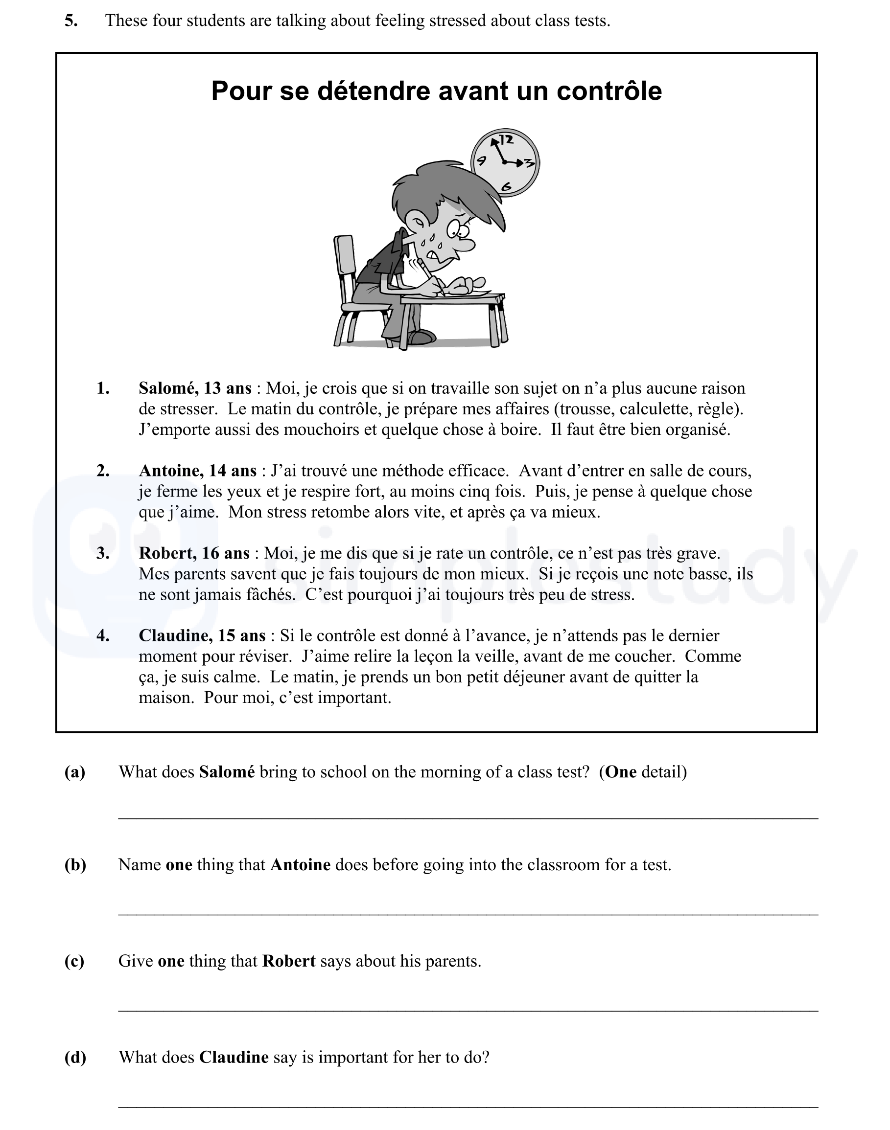 Pour-se-détendre-avant-un-contrôle--1-Junior Cycle French-Question 5-2015.png