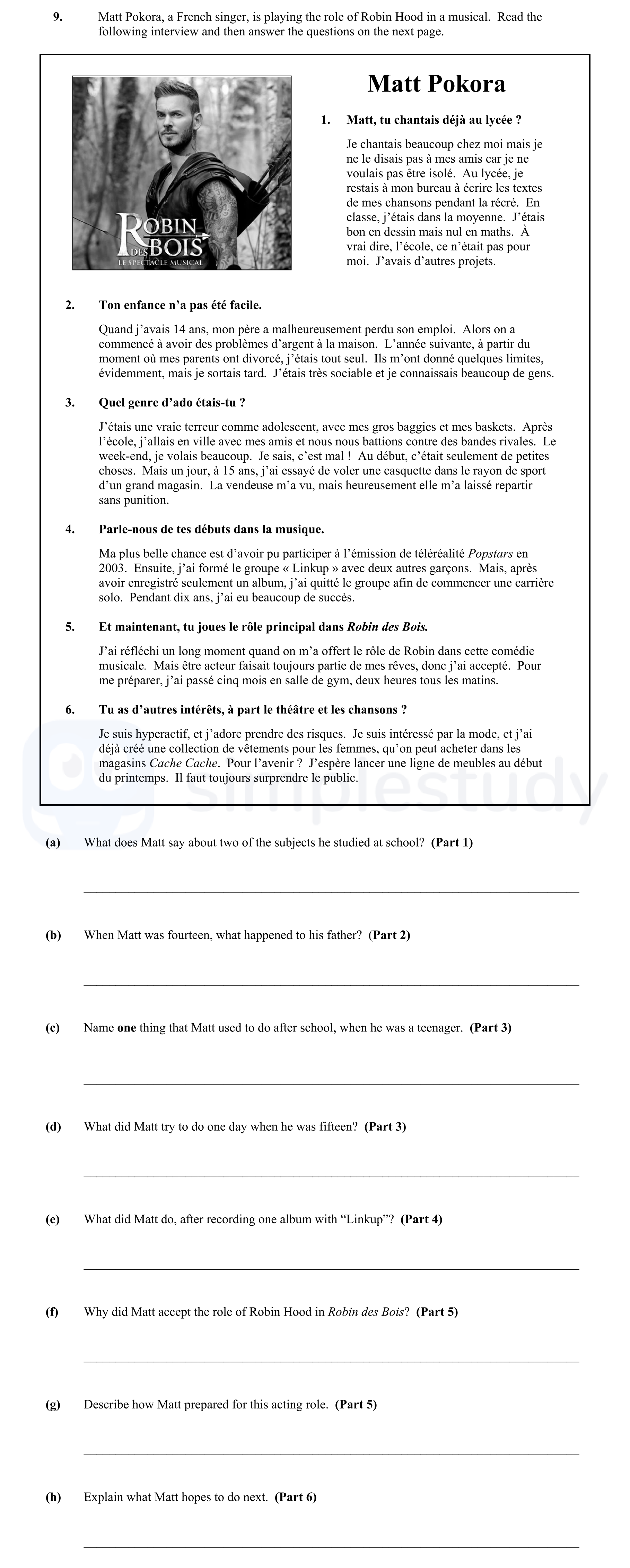 Matt-Pokora,-a-French-singer,-is-playing-the-role-of-Robin-Hood-in-a-musical-Junior Cycle French-Question 9-2014.png