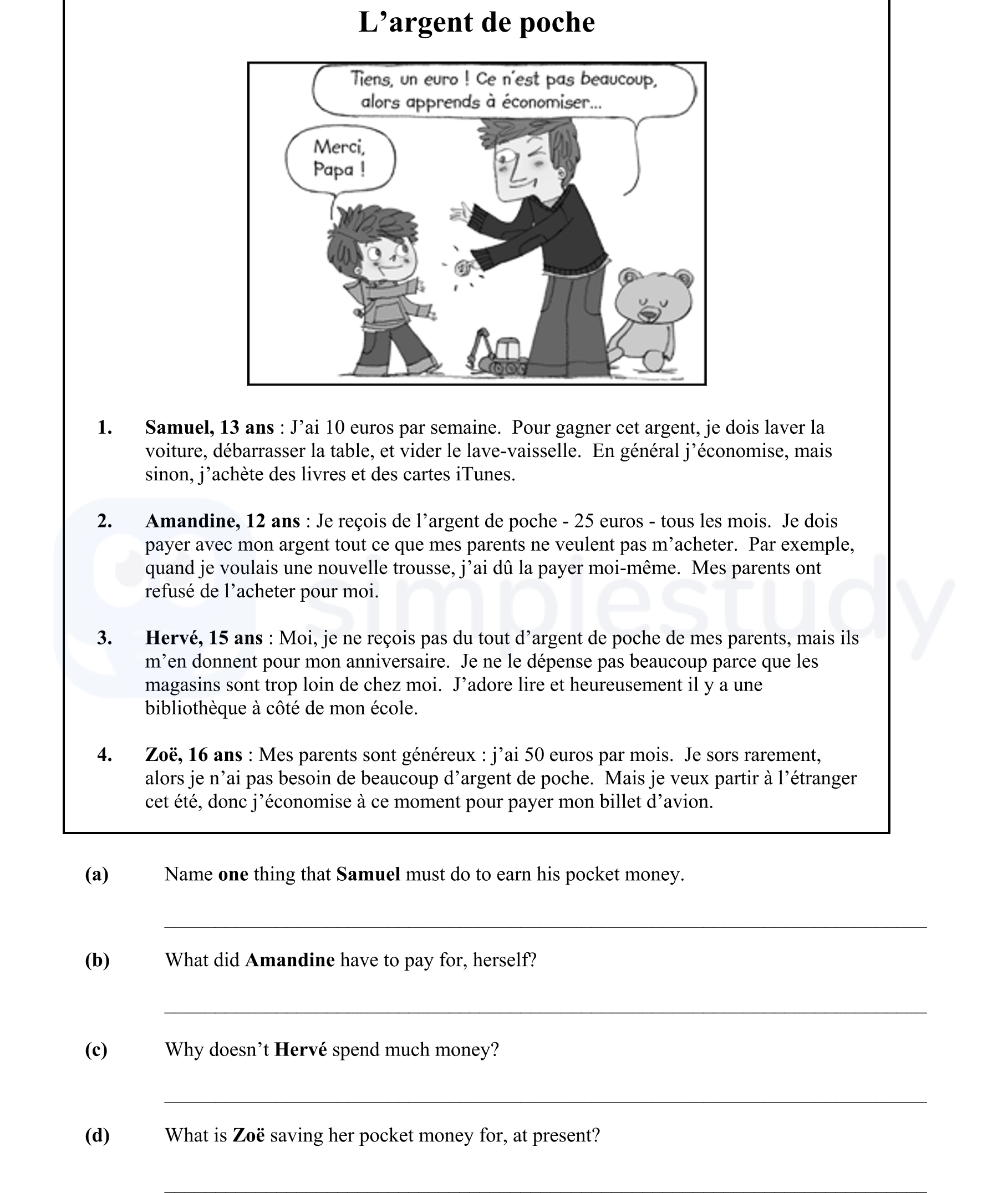 L'argent-de-poche--1-Junior Cycle French-Question 1-2012.png