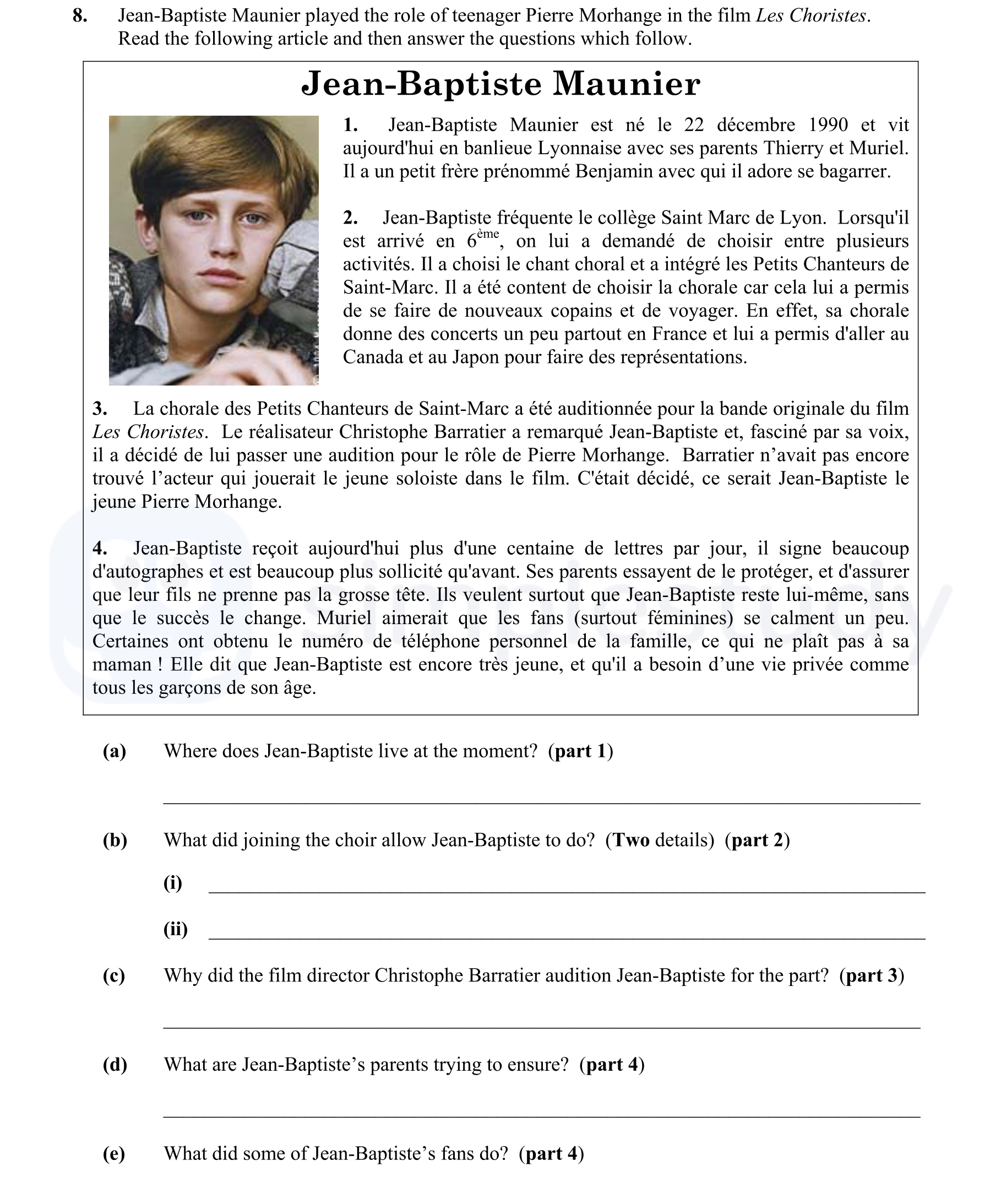 Jean-Baptiste-Maunier-played-the-role-of-teenager-Pierre-Morhange-in-the-film-Les-Choristes-Junior Cycle French-Question 8-2007.png