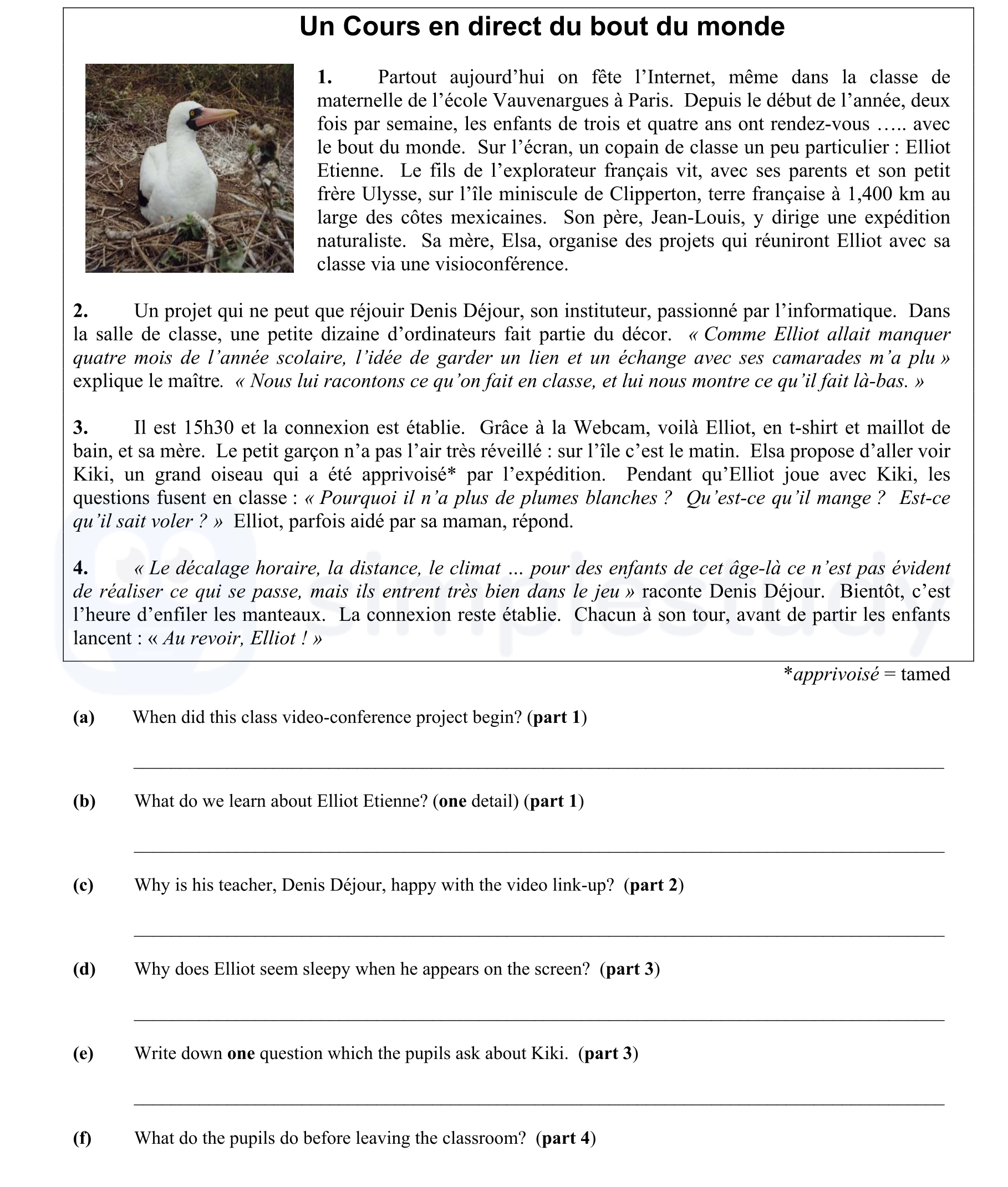 1.-Partout-aujourd'hui-on-fête-l'Internet,-même-dans-la-classe-de-maternelle-de-l'école-Uvarnagues-à-Paris-Junior Cycle French-Question 7-2006.png