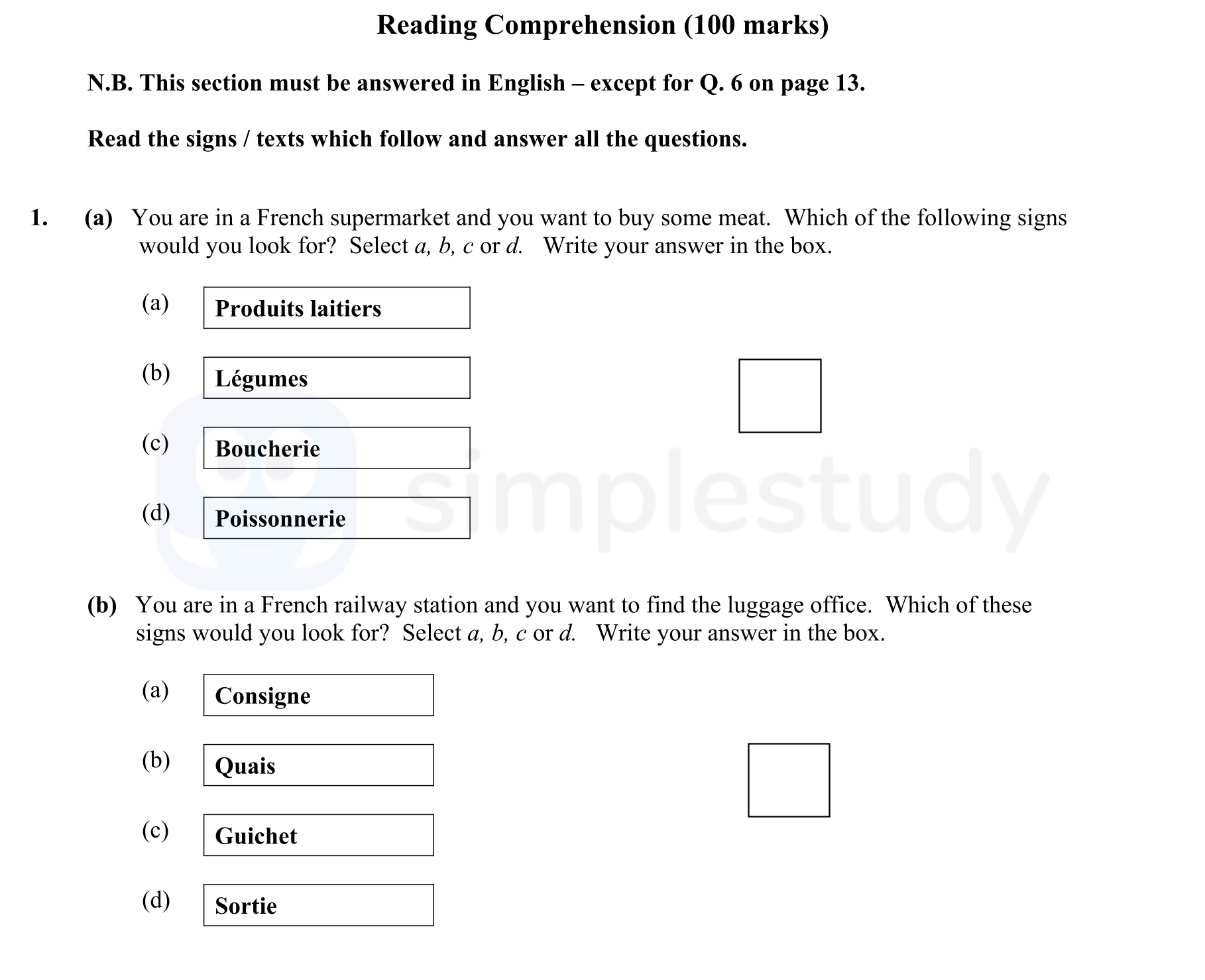 You-are-in-a-French-supermarket-and-you-want-to-buy-some-meat-Junior Cycle French-Question 1-2005.png
