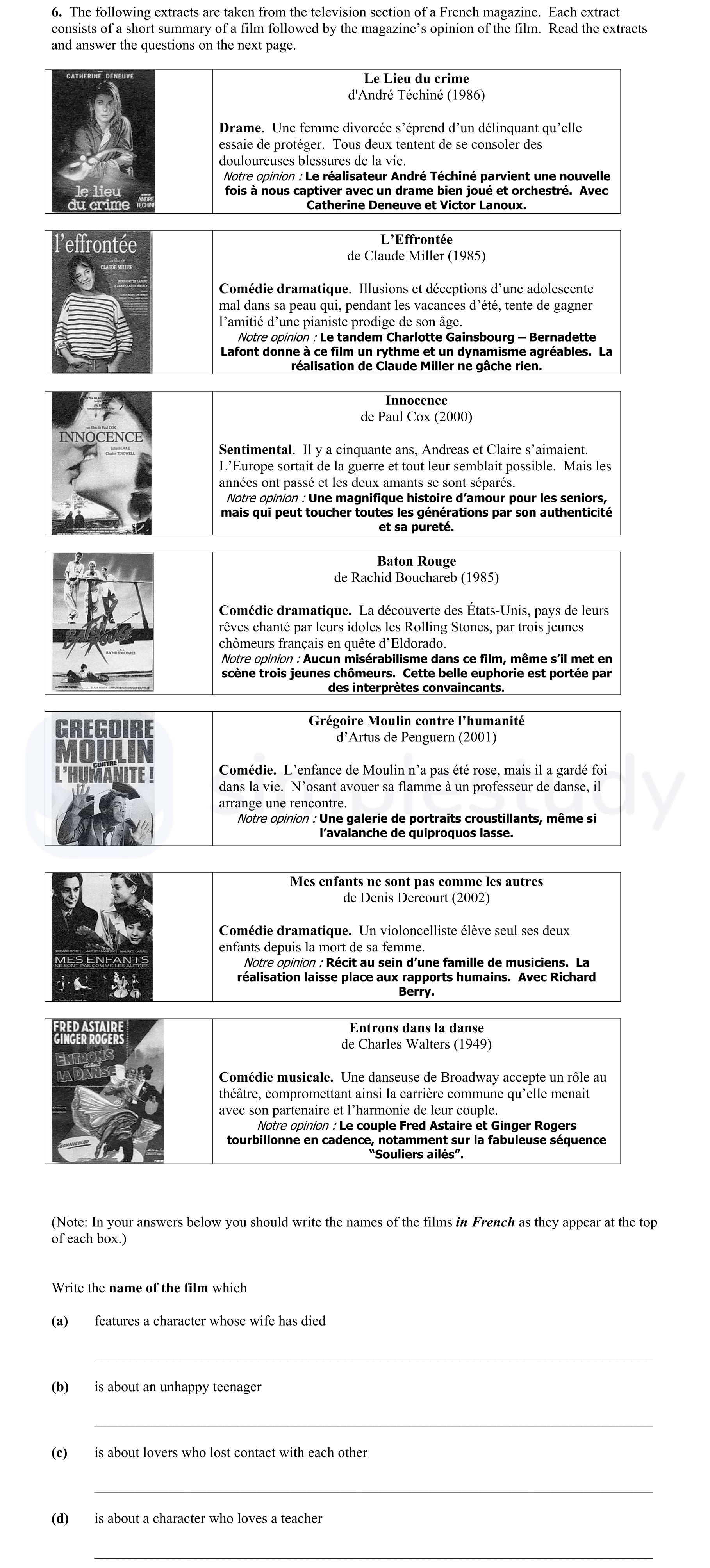 The-following-extracts-are-taken-from-the-television-section-of-a-French-magazine-Junior Cycle French-Question 6-2005.png
