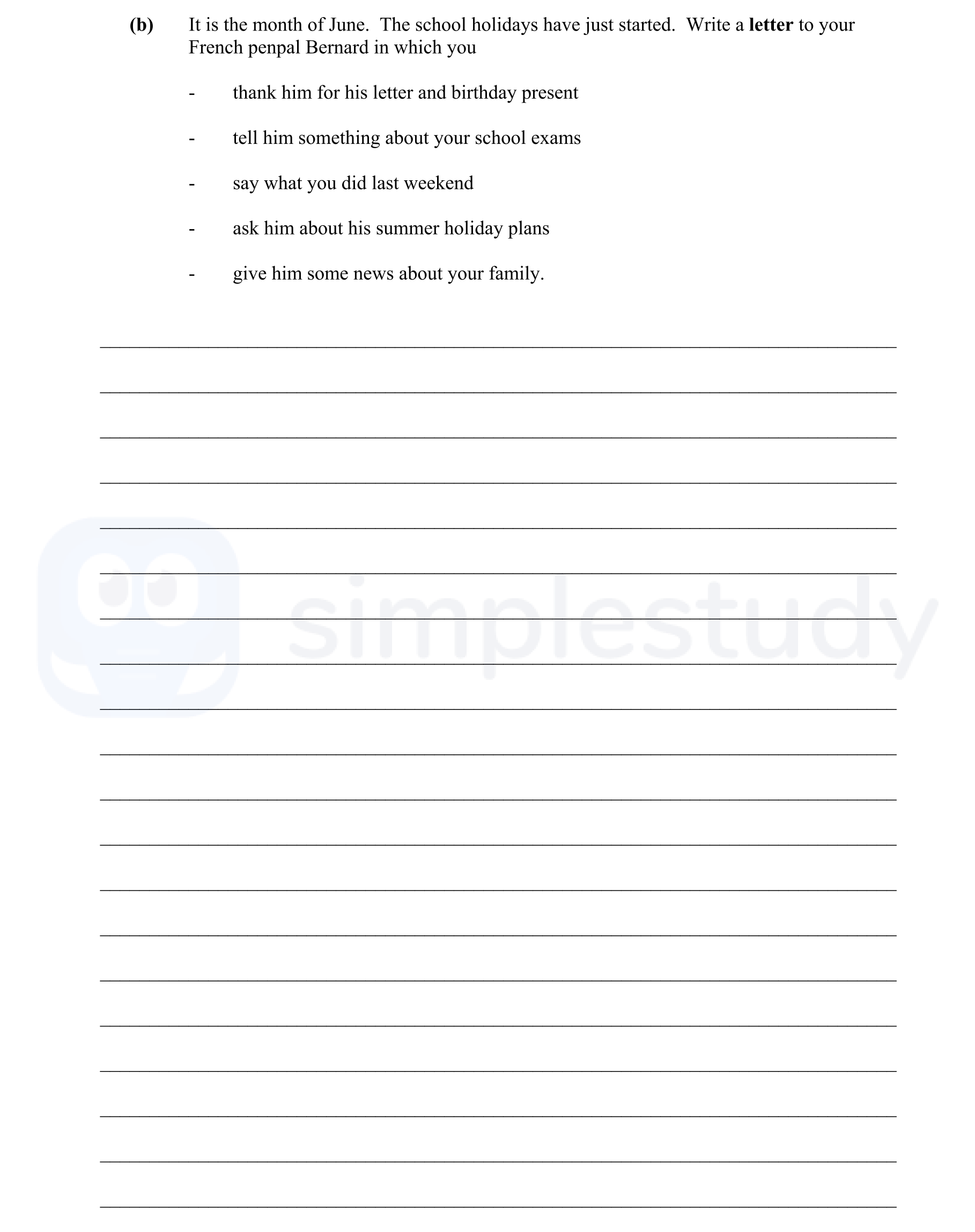 It-is-the-month-of-June-Junior Cycle French-Question (b)-2011.png