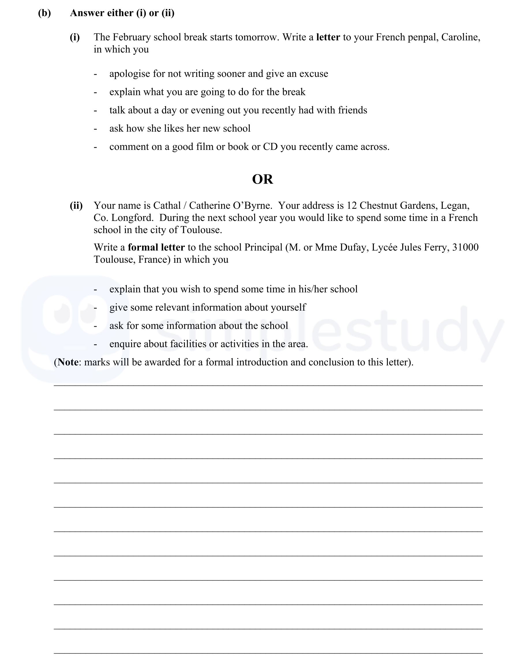 The-February-school-break-starts-tomorrow-Junior Cycle French-Question (b)-2005.png