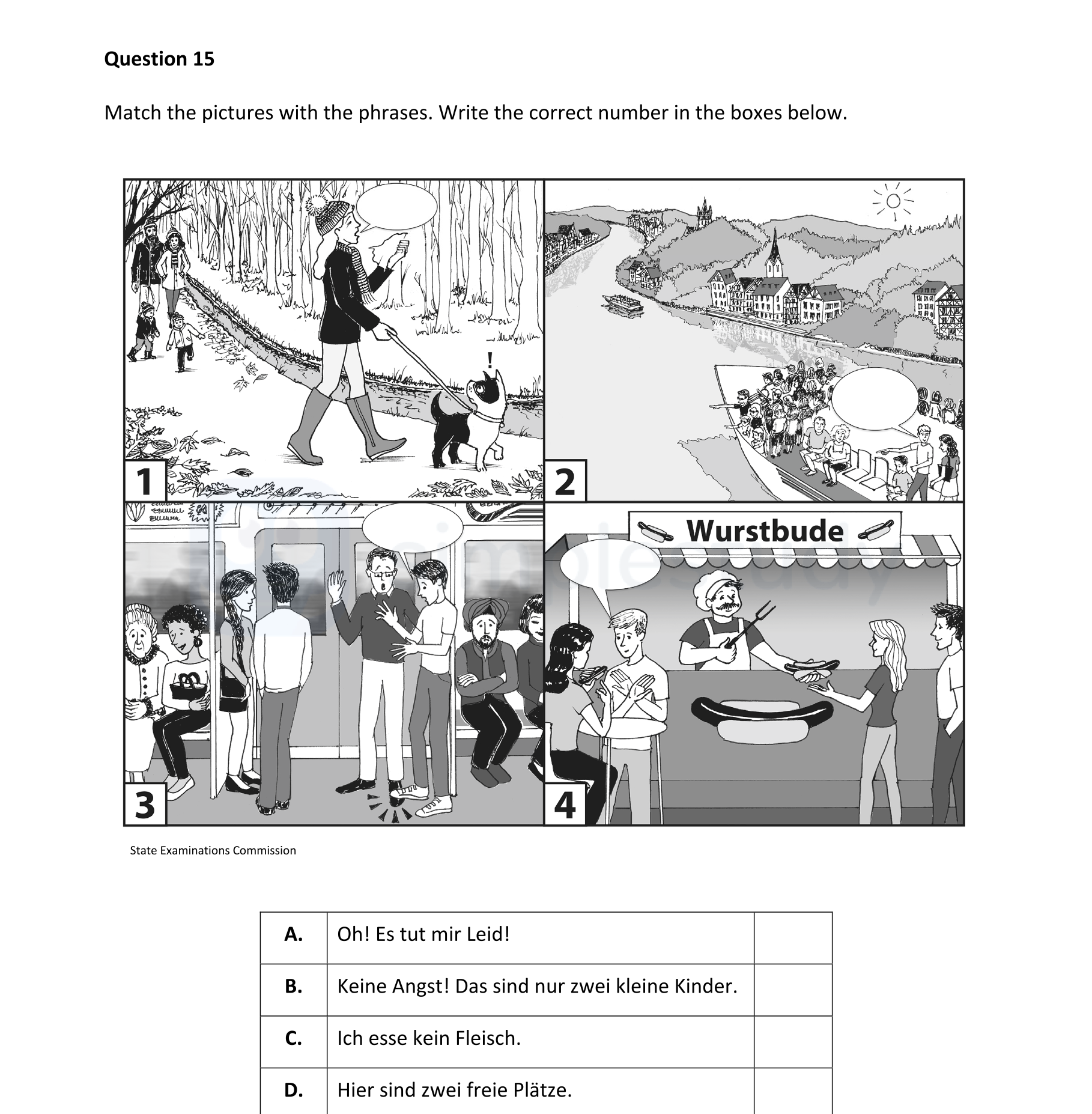 Match-the-pictures-with-the-phrases-Junior Cycle German-Question 15-2022.png
