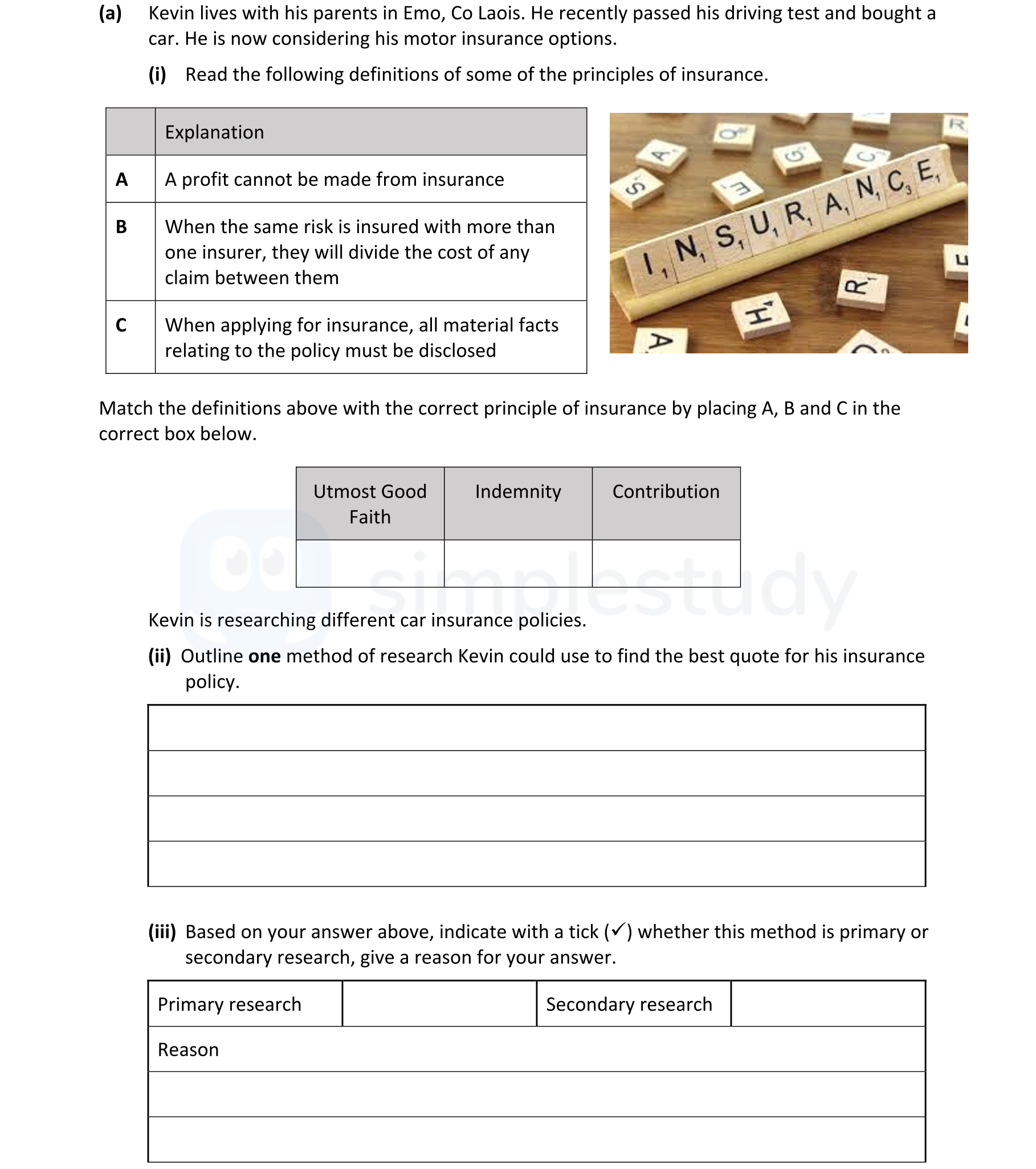 Kevin-lives-with-his-parents-in-Emo,-Co-Laois-Junior Cycle Business Studies-Question 18(a)-2022.png