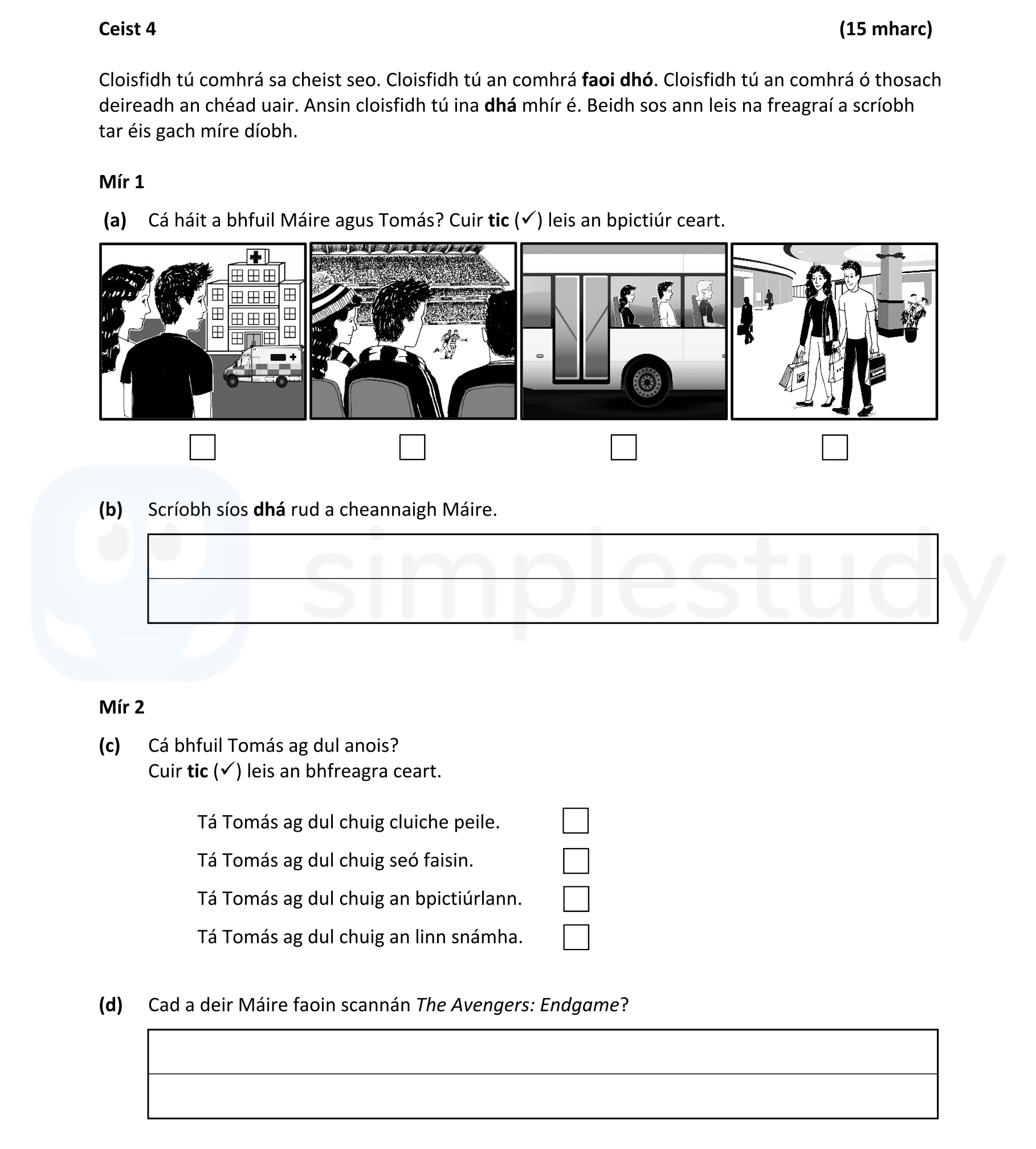 Cloisfidh-tú-comhrá-sa-cheist-seo-Junior Cycle Irish-Question 4-2020.png