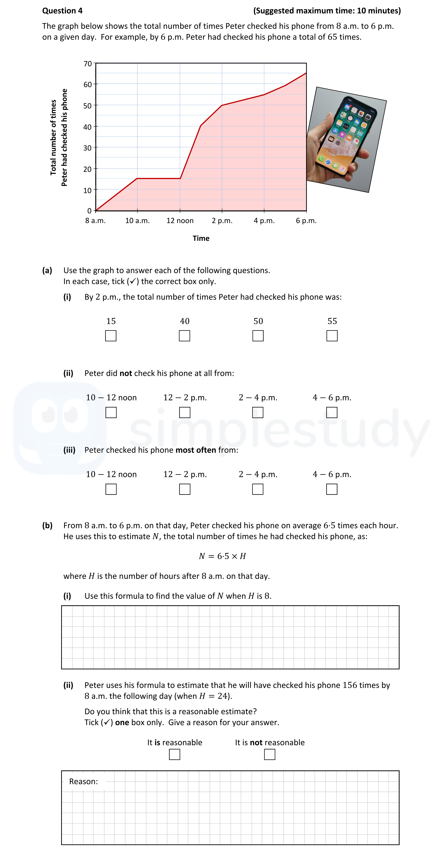 The-graph-below-shows-the-total-number-of-times-Peter-checked-his-phone-from-8-a.m-Junior Cycle Mathematics-Question 4-2021.png