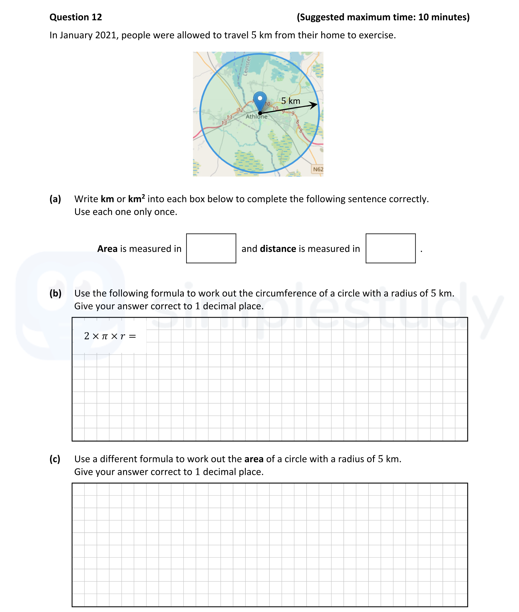 In-January-2021,-people-were-allowed-to-travel-5-km-from-their-home-to-exercise-Junior Cycle Mathematics-Question 12-2022.png