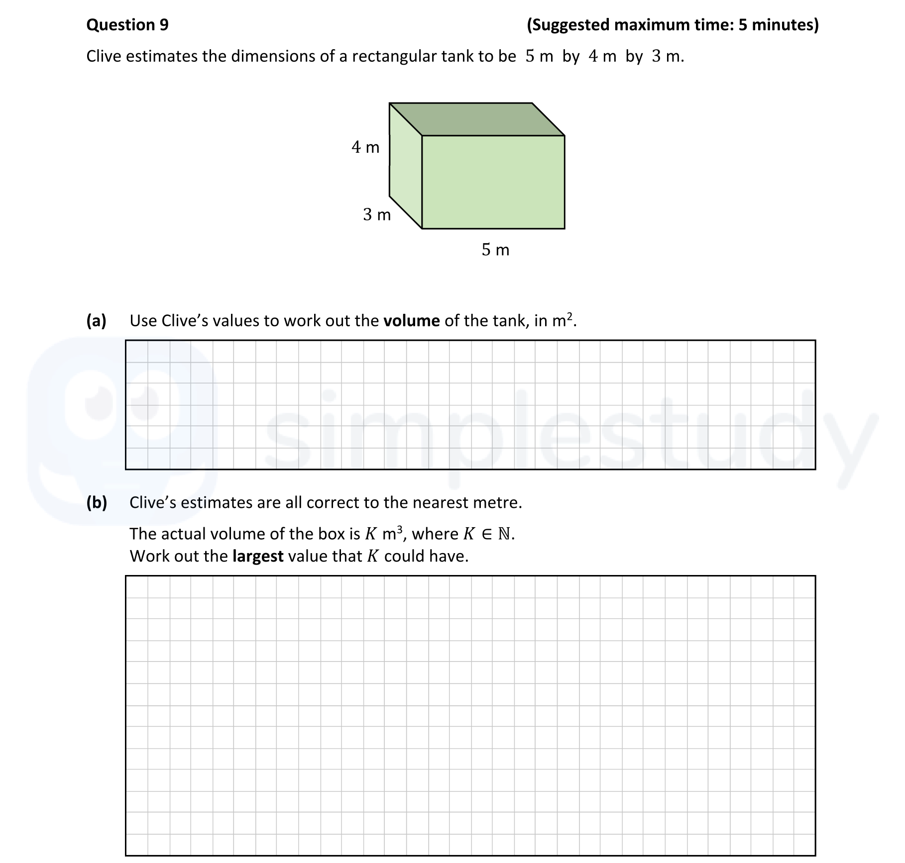 Clive-estimates-the-dimensions-of-a-rectangular-tank-to-be-5-m-by-4-m-by-3-m-Junior Cycle Mathematics-Question 9-2021.png