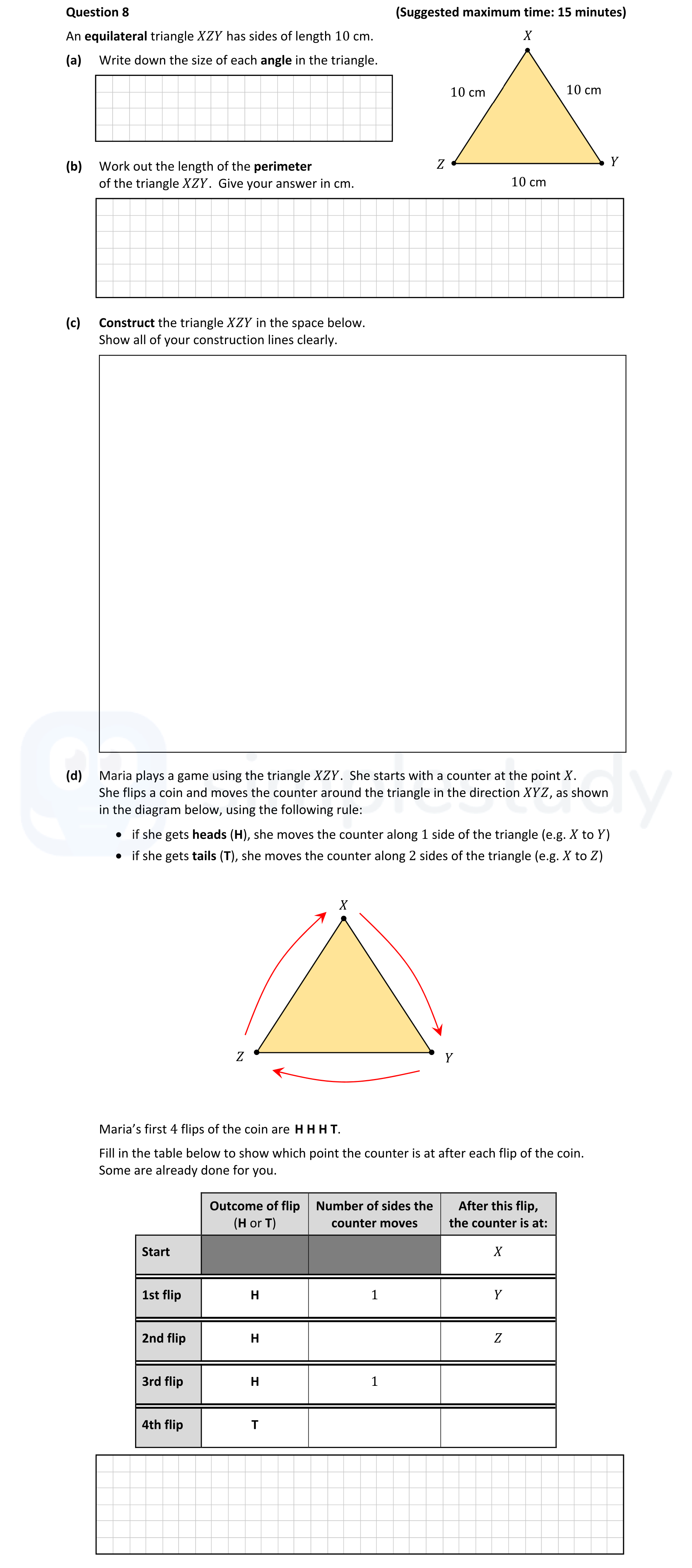 An-equilateral-triangle-XZY-has-sides-of-length-10-cm-Junior Cycle Mathematics-Question 8-2021.png