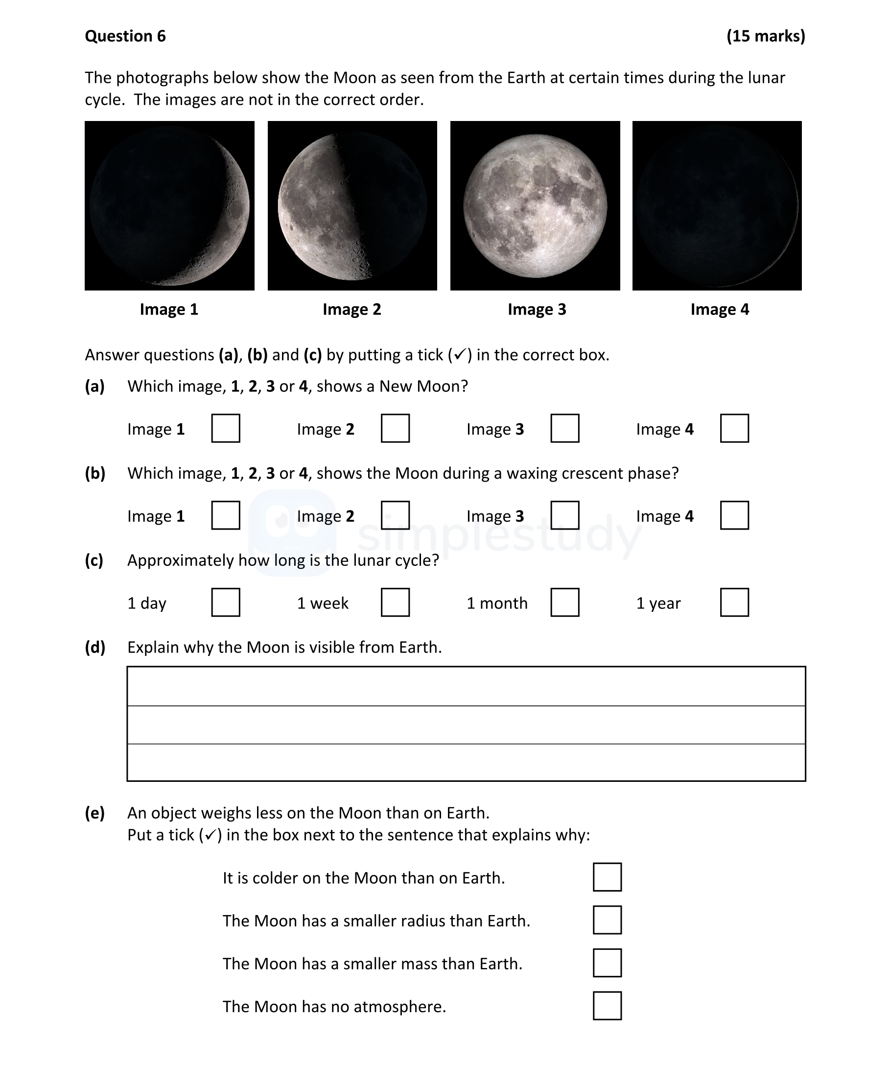 The-photographs-below-show-the-Moon-as-seen-from-the-Earth-at-certain-times-during-the-lunar-cycle-Junior Cycle Science-Question 6-2022.png