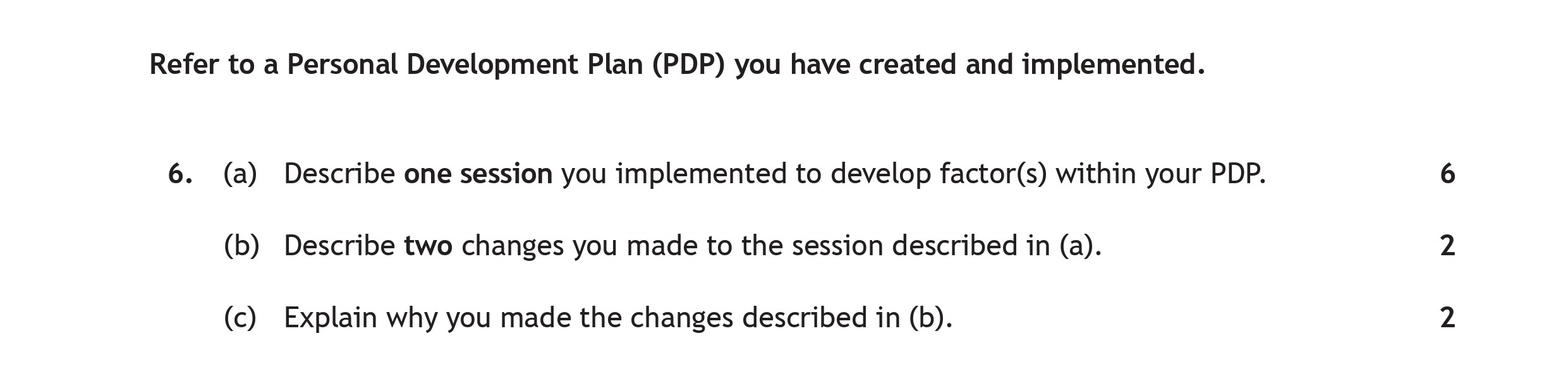 Refer-to-a-Personal-Development-Plan-(PDP)-you-have-created-and-implemented-Scottish Highers Physical Education-Question 6-2023.png