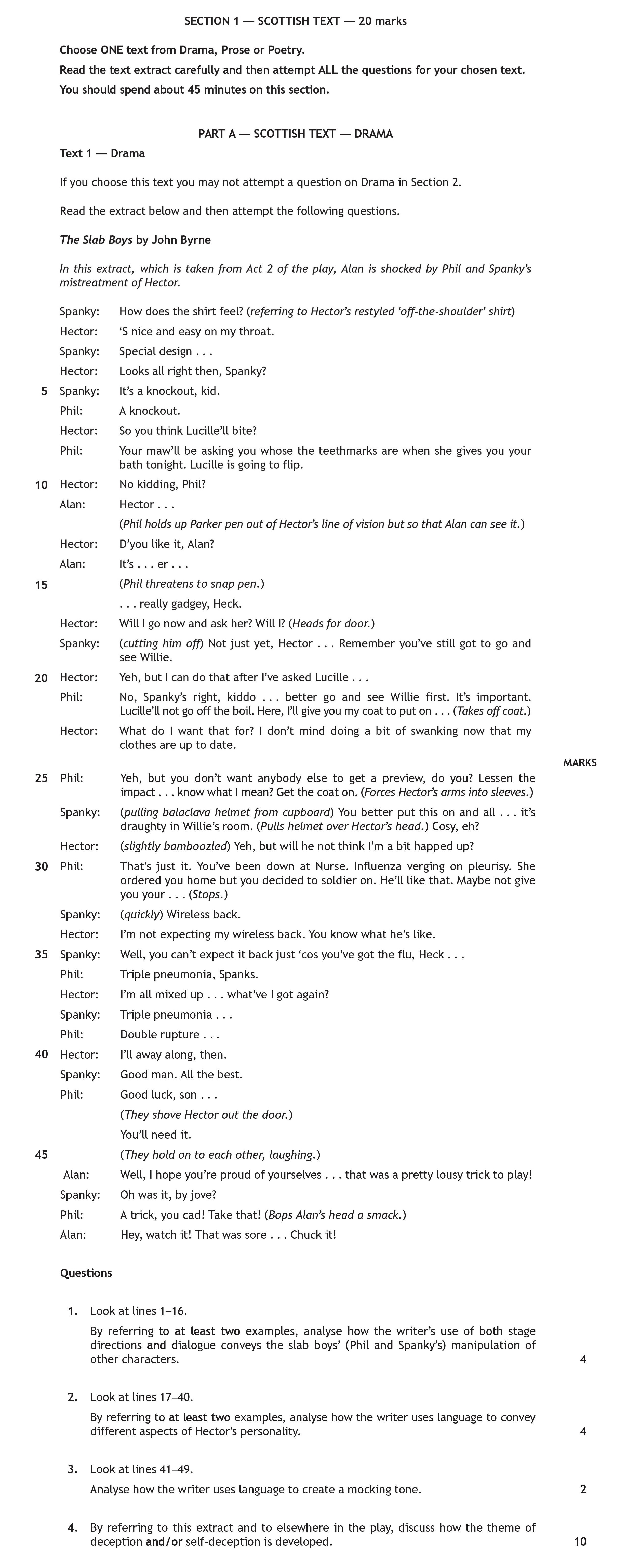 Look-at-lines-1–16:--Analyse-how-the-writer’s-use-of-both-stage-directions-and-dialogue-conveys-the-slab-boys’-(Phil-and-Spanky’s)-manipulation-of-Hector-Scottish Highers English-Question 1-2019.png