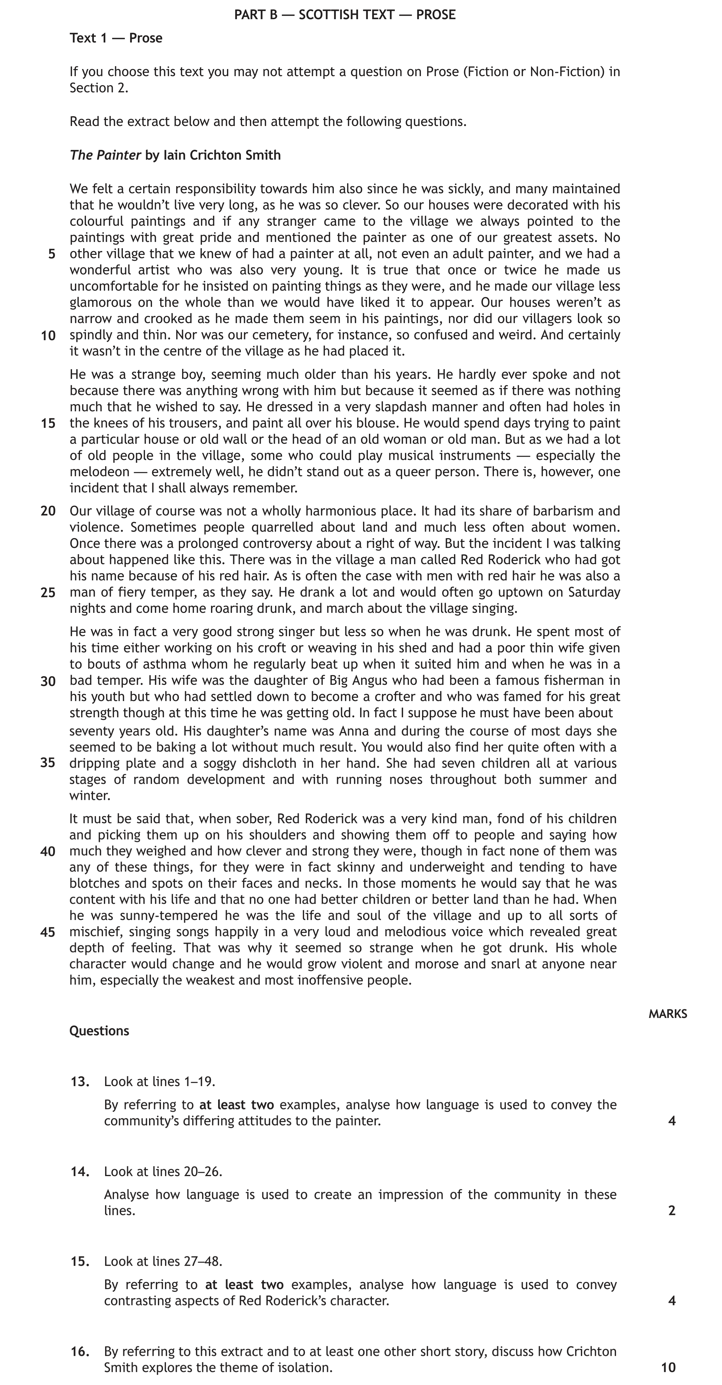 Look-at-lines-1–19-Scottish Highers English-Question 13-2018.png