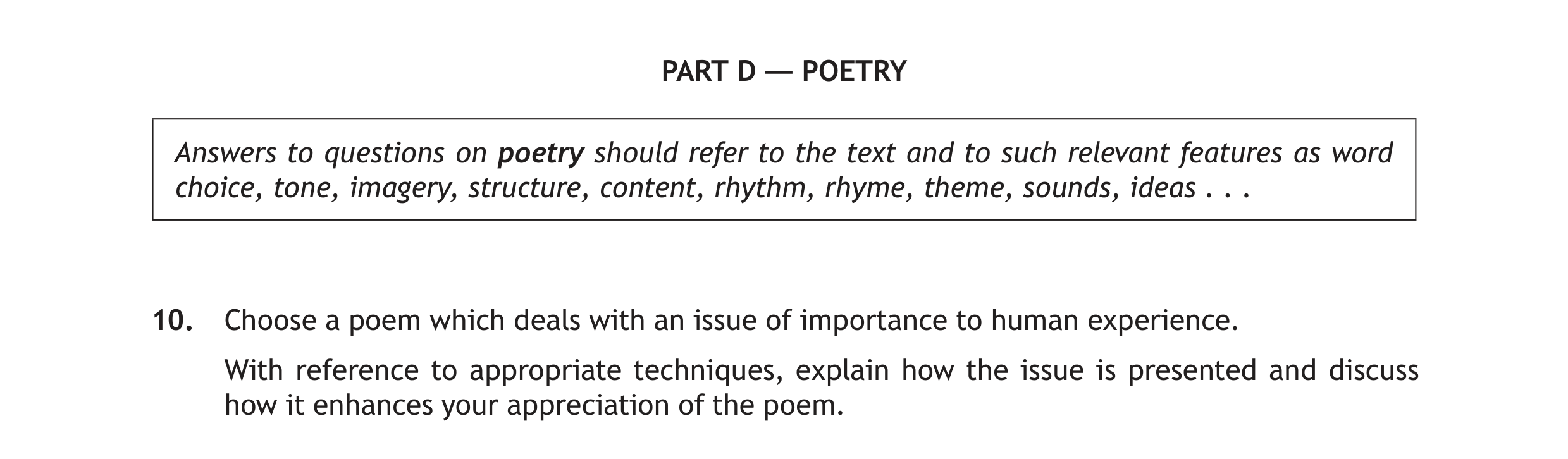 Choose-a-poem-which-deals-with-an-issue-of-importance-to-human-experience-Scottish Highers English-Question 10-2018.png