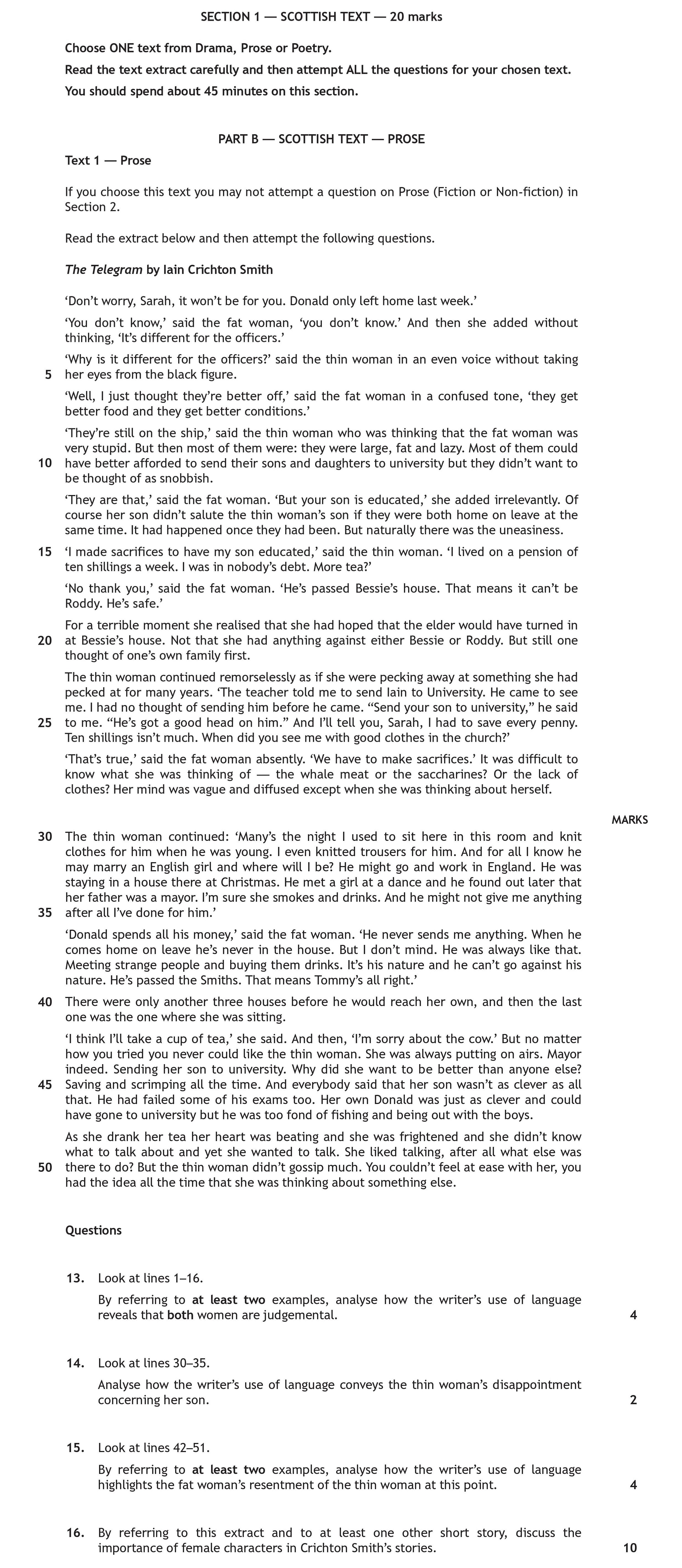 Look-at-lines-1–16-Scottish Highers English-Question 13-2019.png