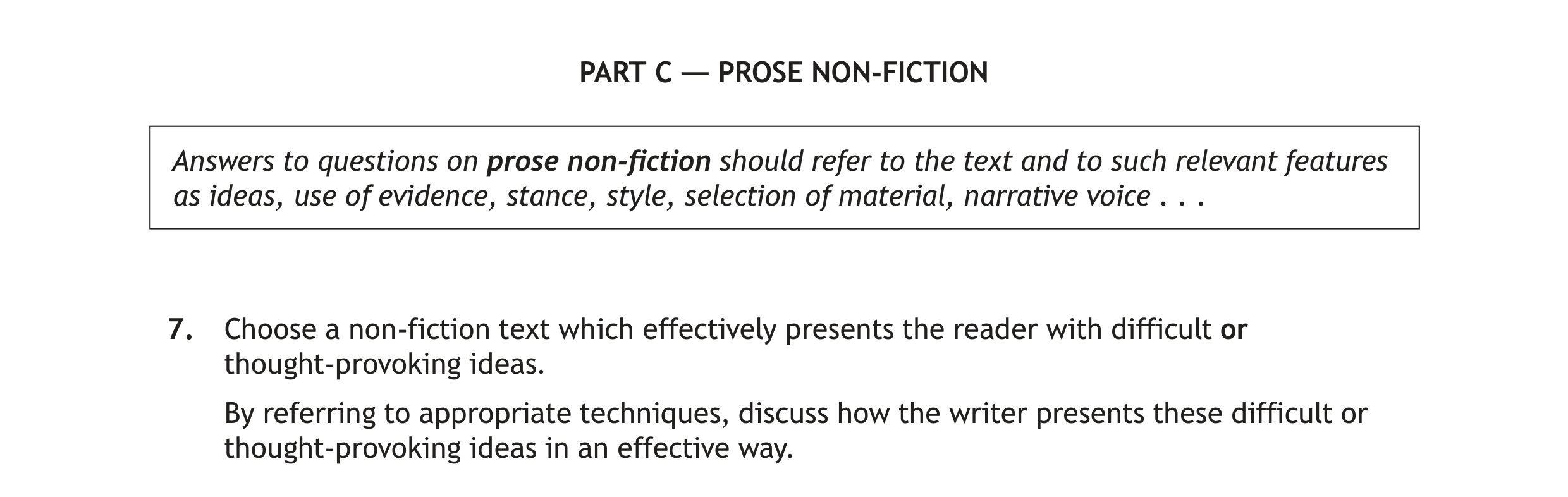 Choose-a-non-fiction-text-which-effectively-presents-the-reader-with-difficult-or-thought-provoking-ideas-Scottish Highers English-Question 7-2022.png