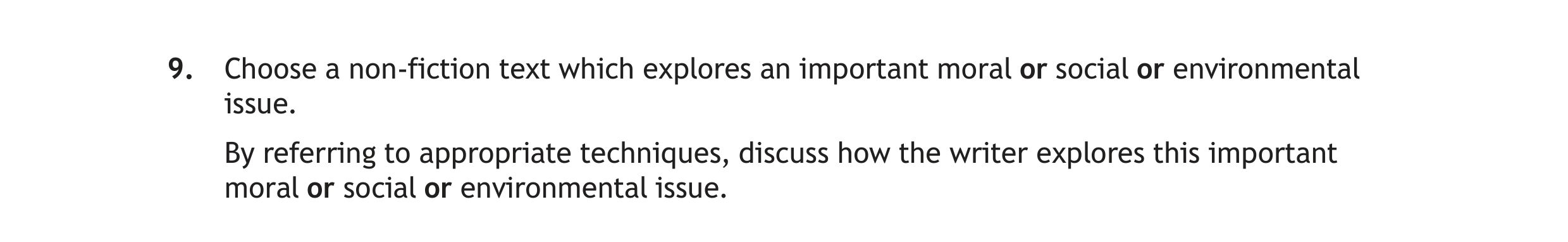 Choose-a-non-fiction-text-which-explores-an-important-moral-or-social-or-environmental-issue-Scottish Highers English-Question 9-2023.png