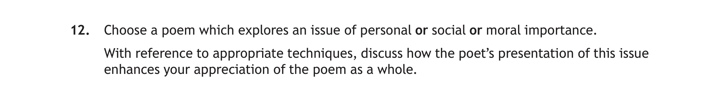 Choose-a-poem-which-explores-an-issue-of-personal-or-social-or-moral-importance-Scottish Highers English-Question 12-2022.png