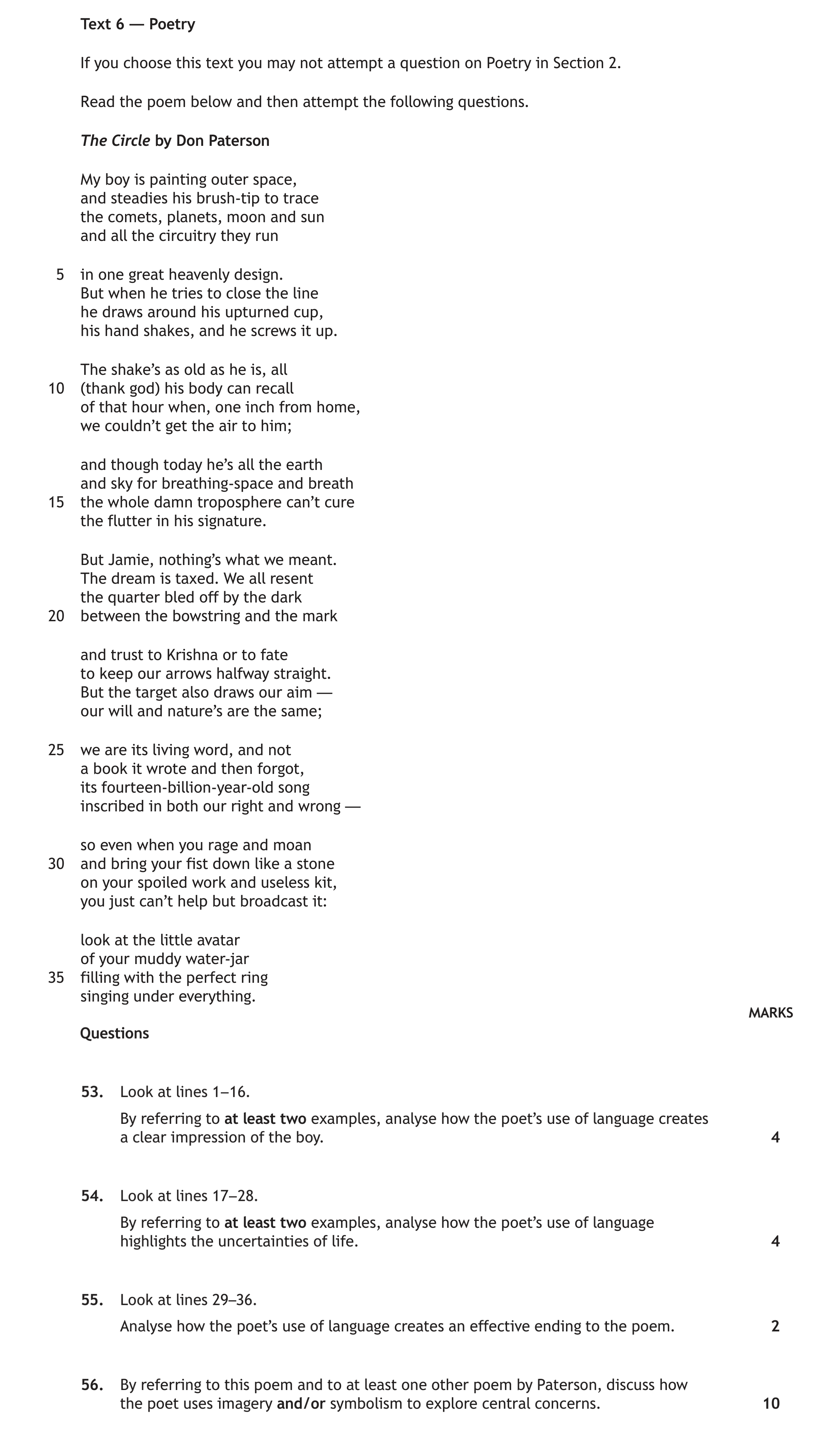 Look-at-lines-1–16-Scottish Highers English-Question 53-2023.png