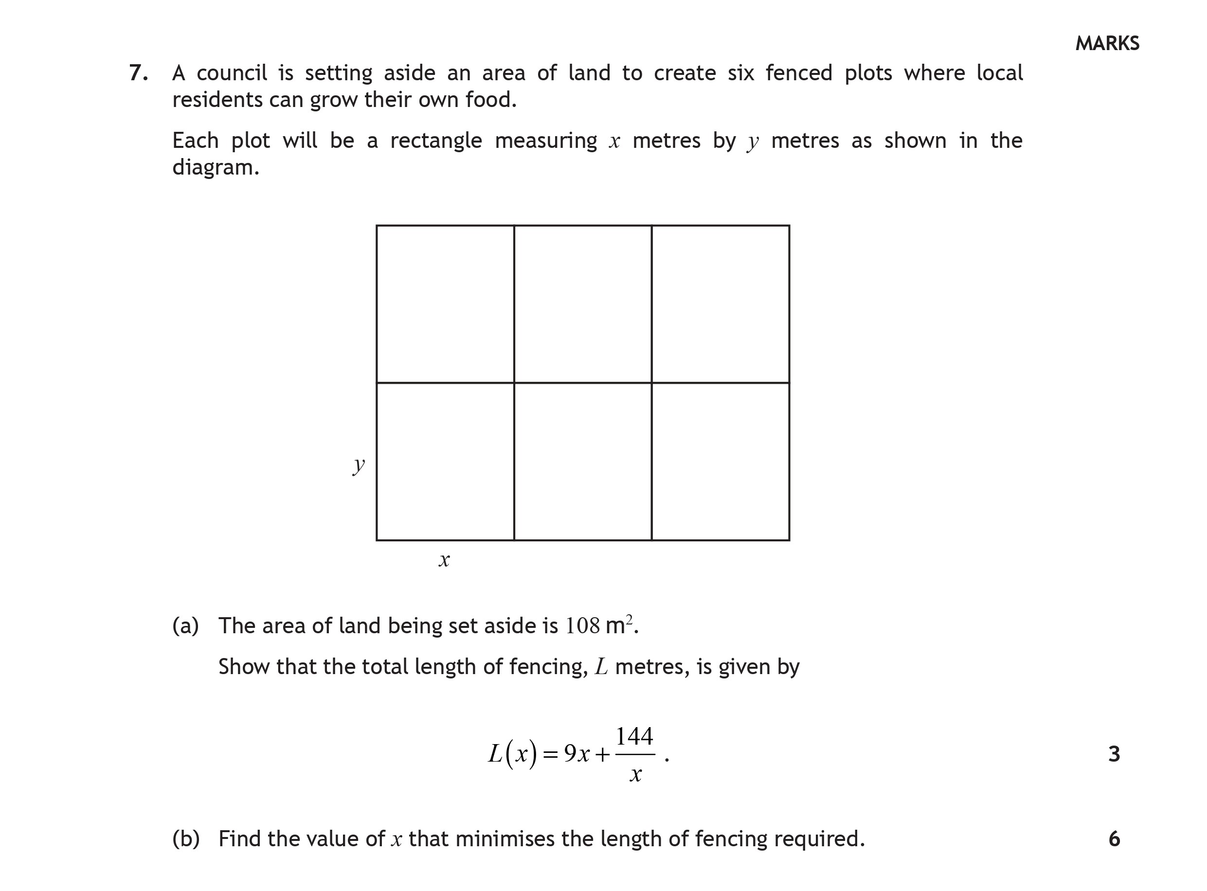 A-council-is-setting-aside-an-area-of-land-to-create-six-fenced-plots-where-local-residents-can-grow-their-own-food-Scottish Highers Maths-Question 7-2016.png